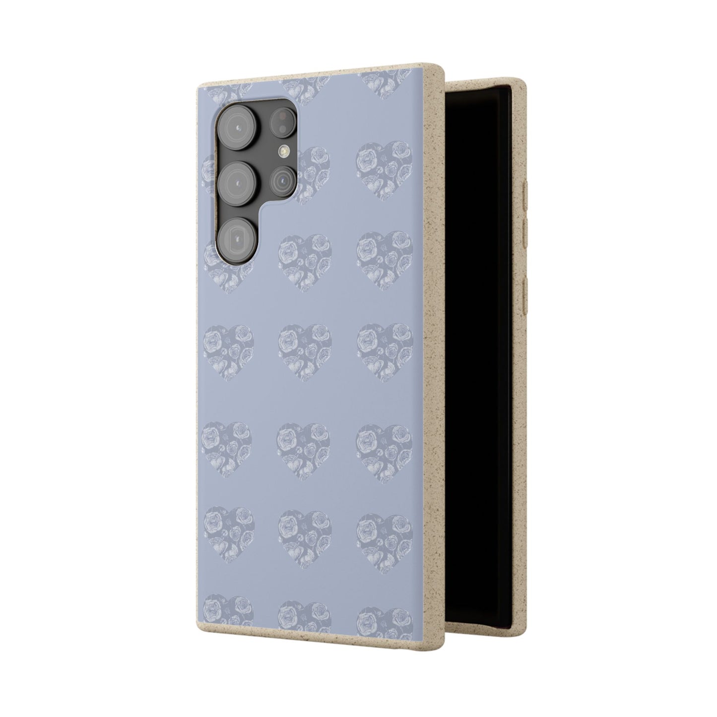 Purple hearts eco biodegradable phone case