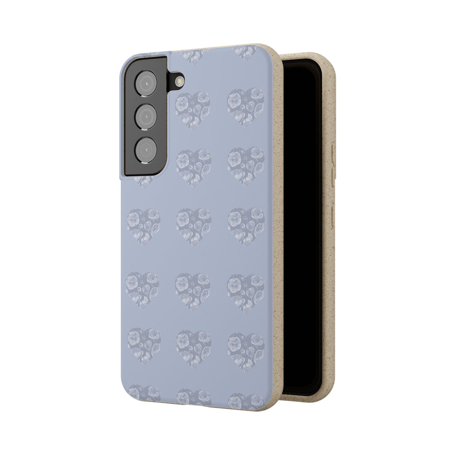 Purple hearts eco biodegradable phone case