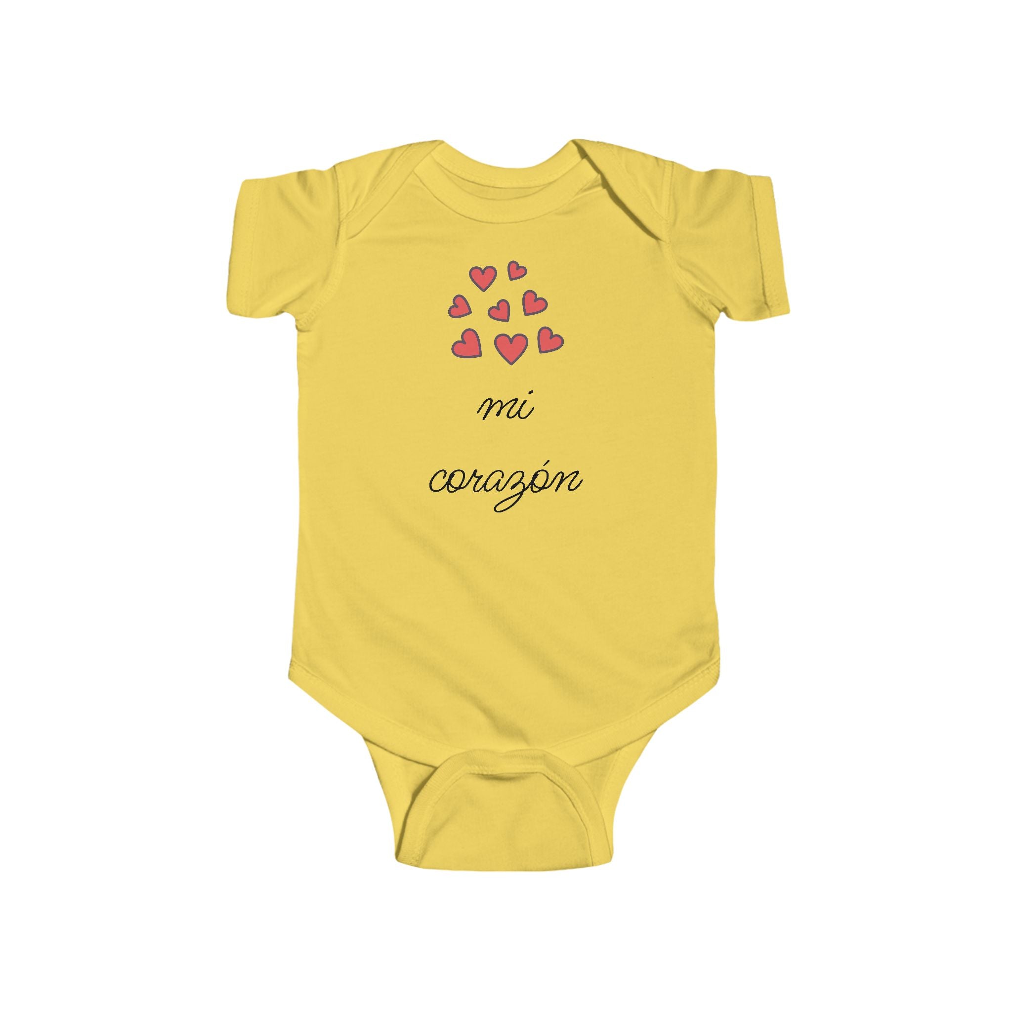 mi corazón Spanish baby bodysuit