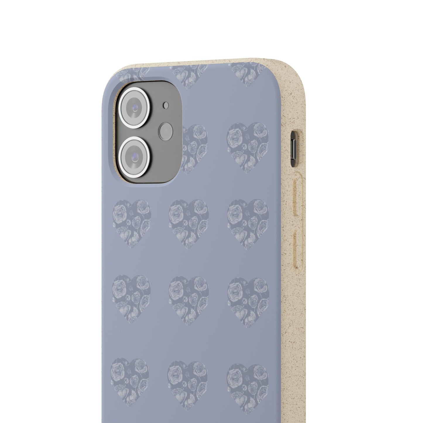 Purple hearts eco biodegradable phone case