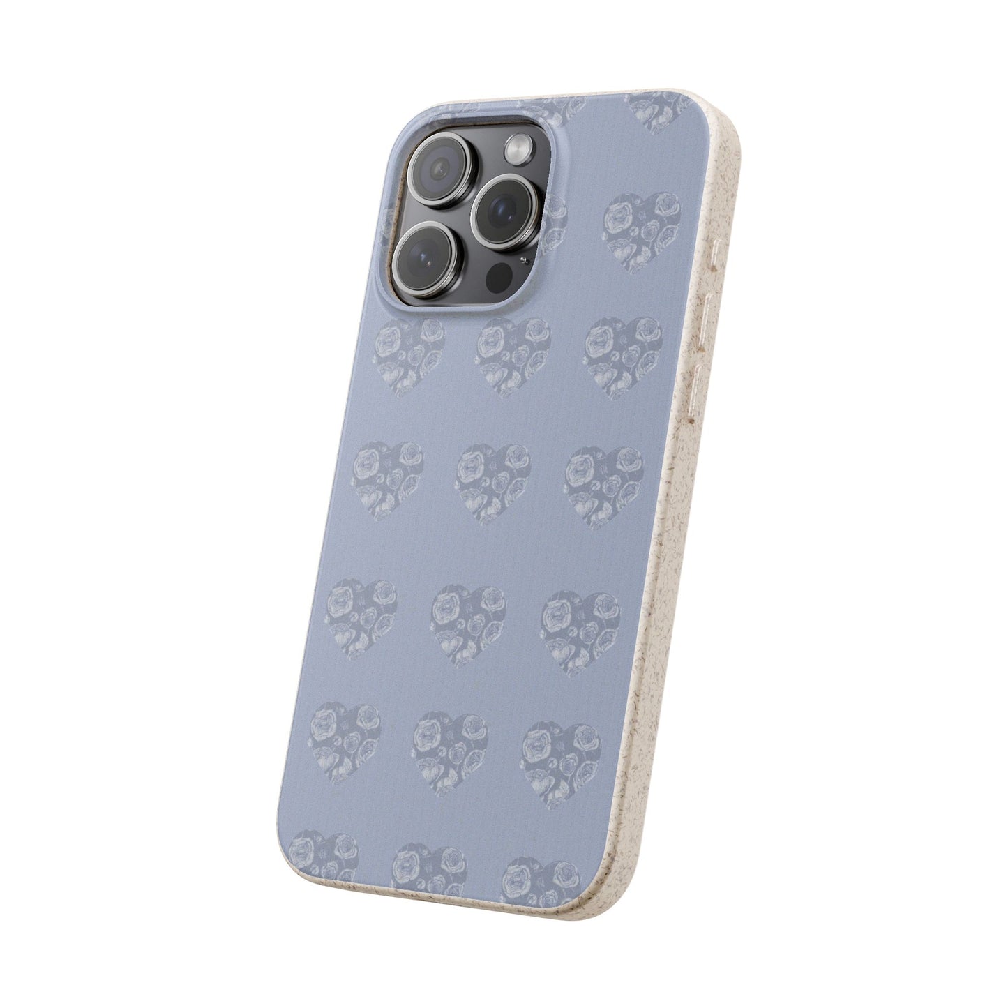Purple hearts eco biodegradable phone case