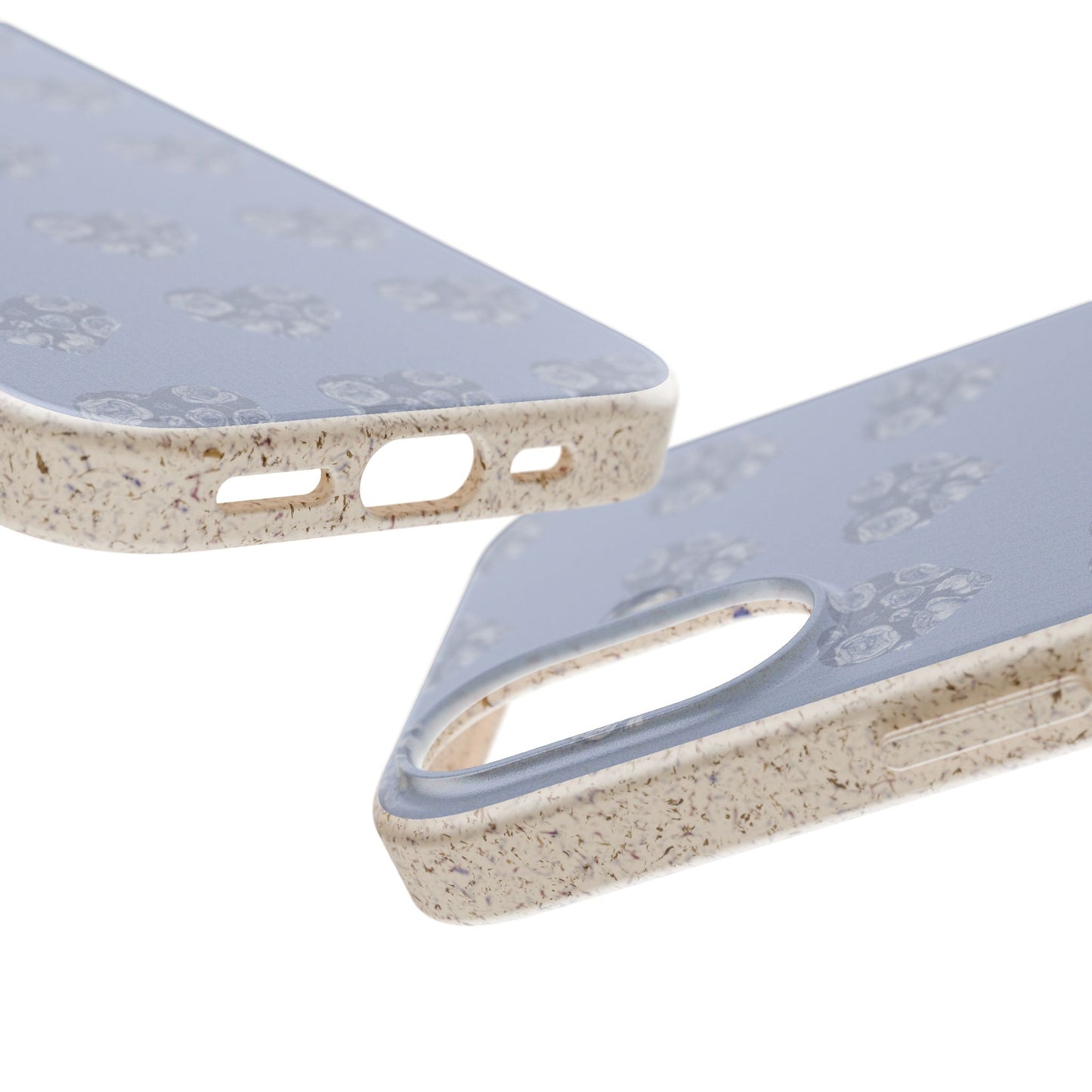 Purple hearts eco biodegradable phone case
