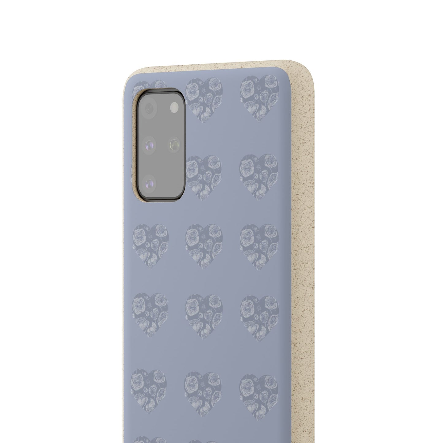 Purple hearts eco biodegradable phone case