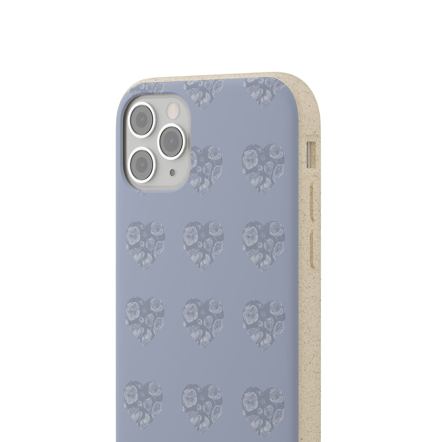 Purple hearts eco biodegradable phone case
