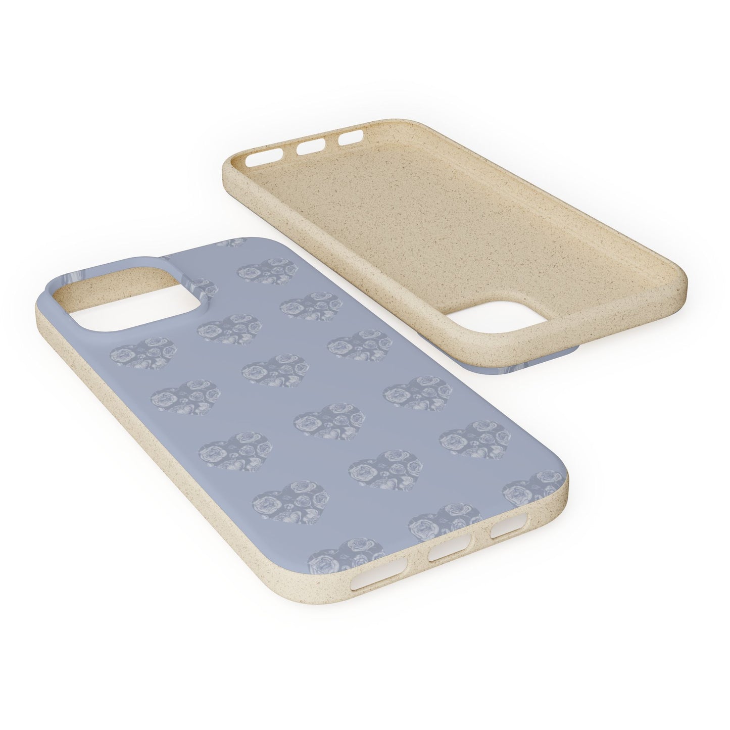 Purple hearts eco biodegradable phone case