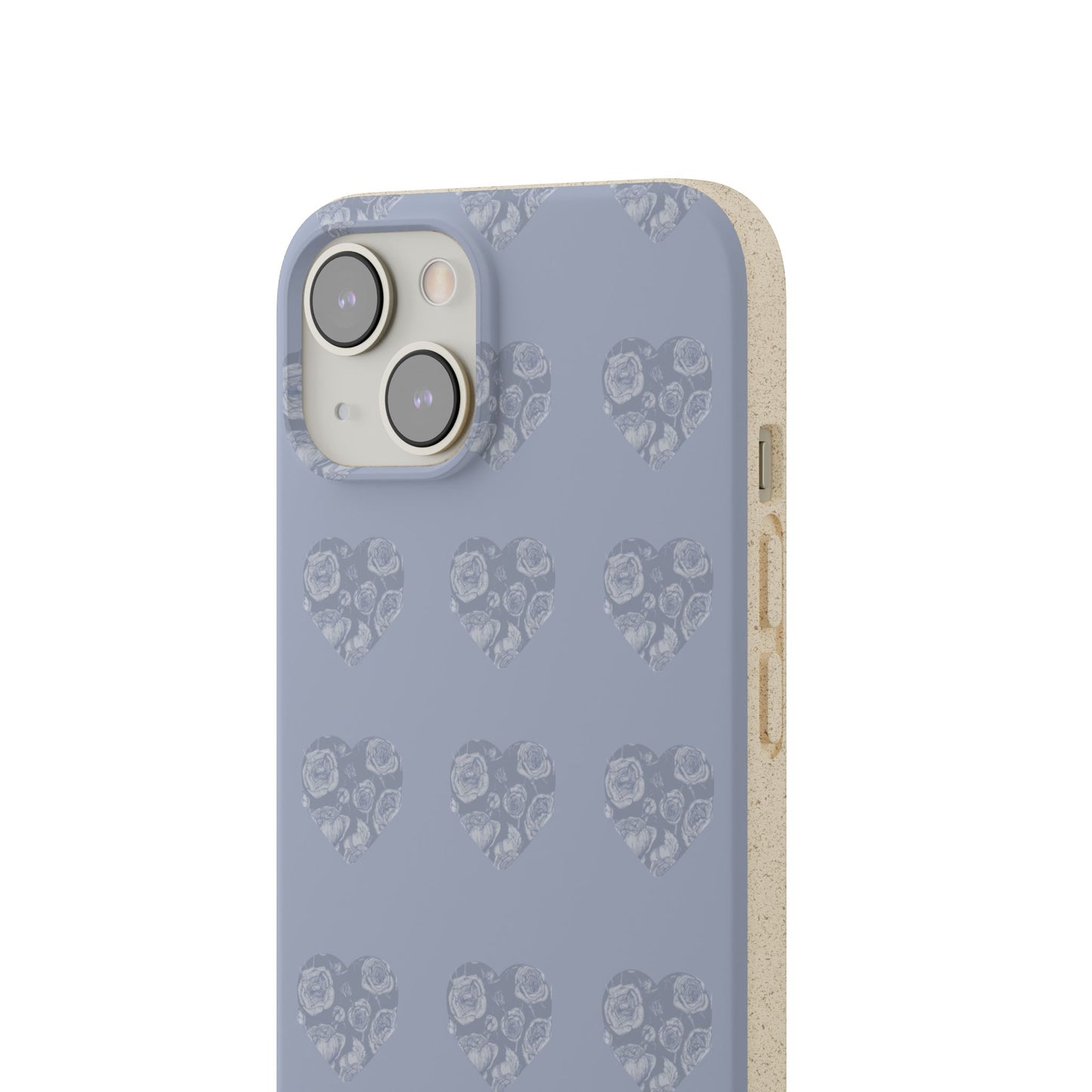 Purple hearts eco biodegradable phone case