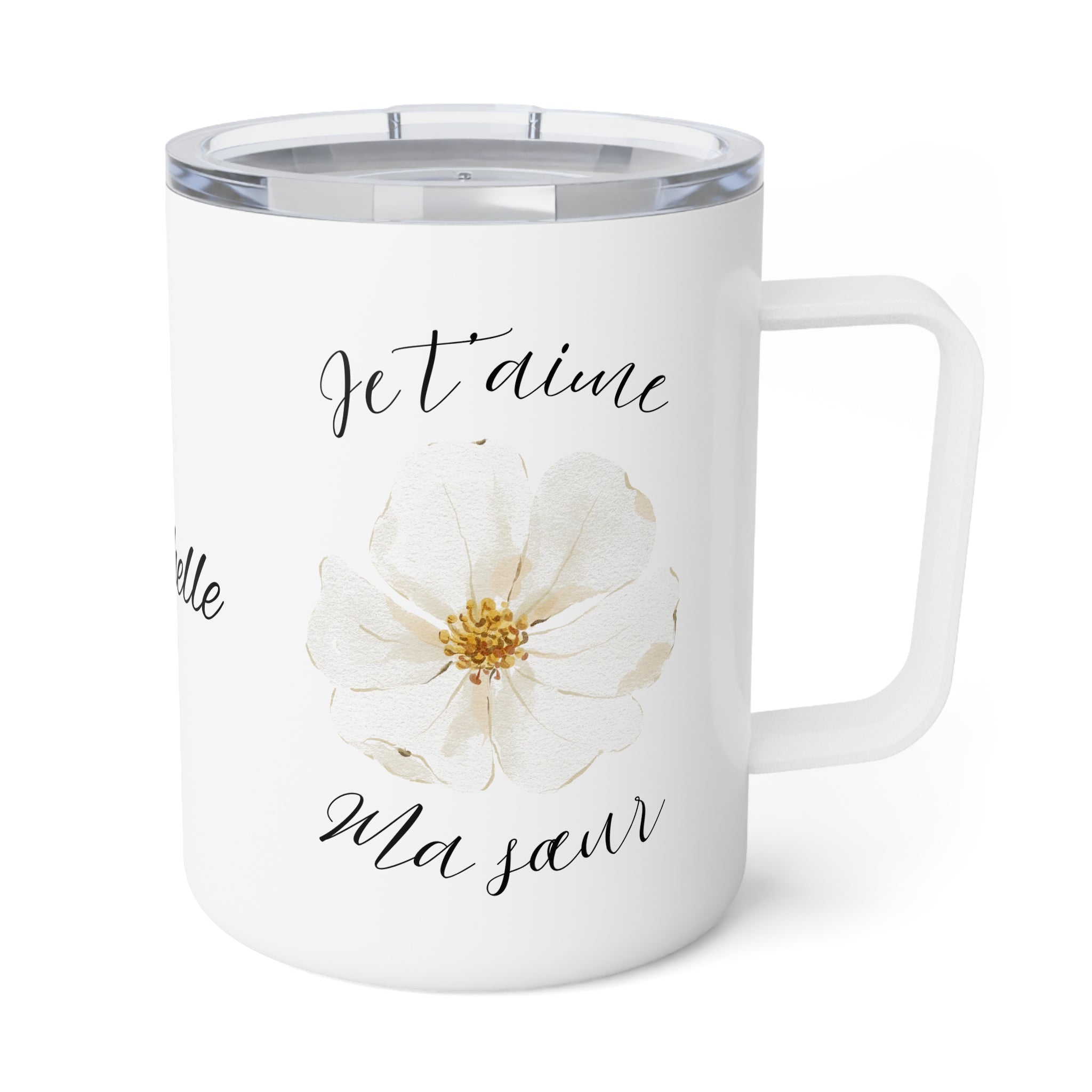 Personalized sister name French mug, Je t'aime Ma soeur