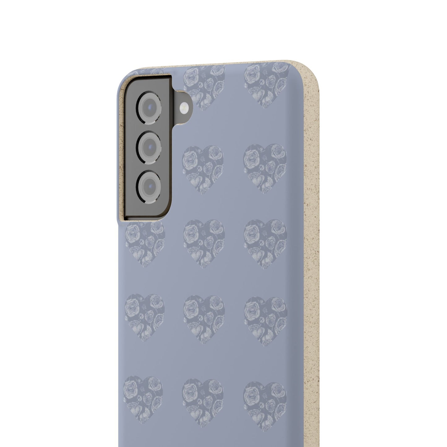 Purple hearts eco biodegradable phone case