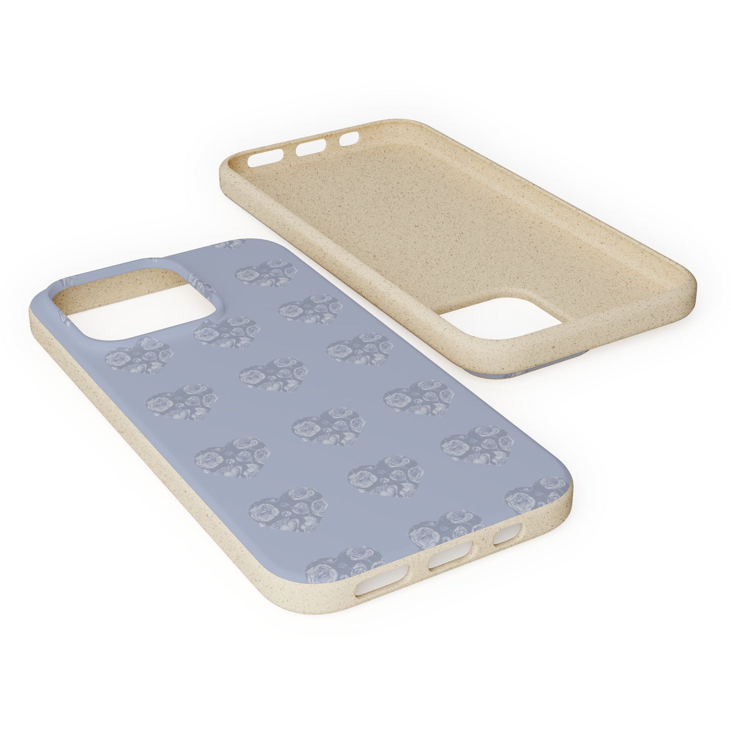 Purple hearts eco biodegradable phone case