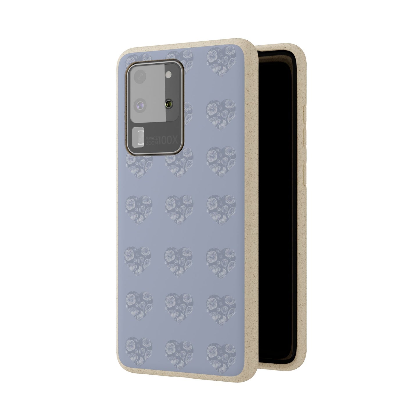 Purple hearts eco biodegradable phone case