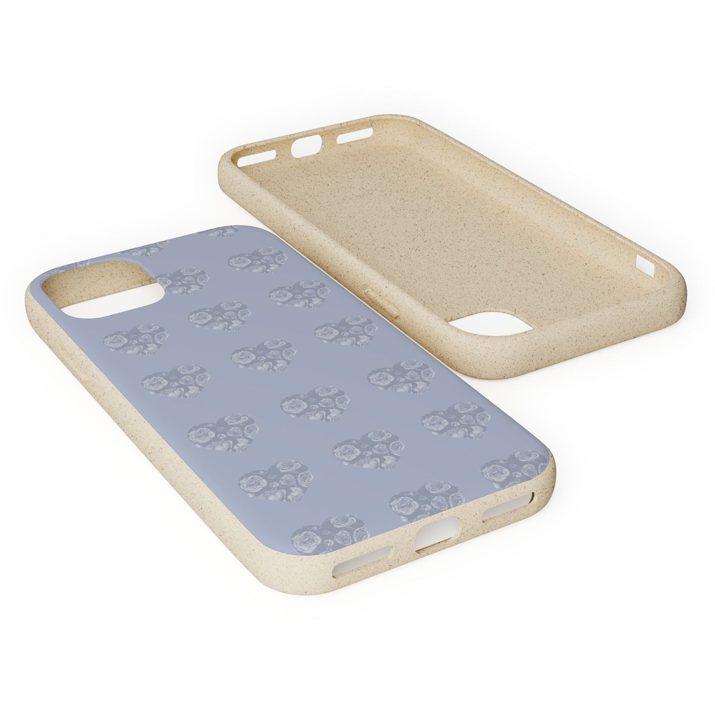 Purple hearts eco biodegradable phone case