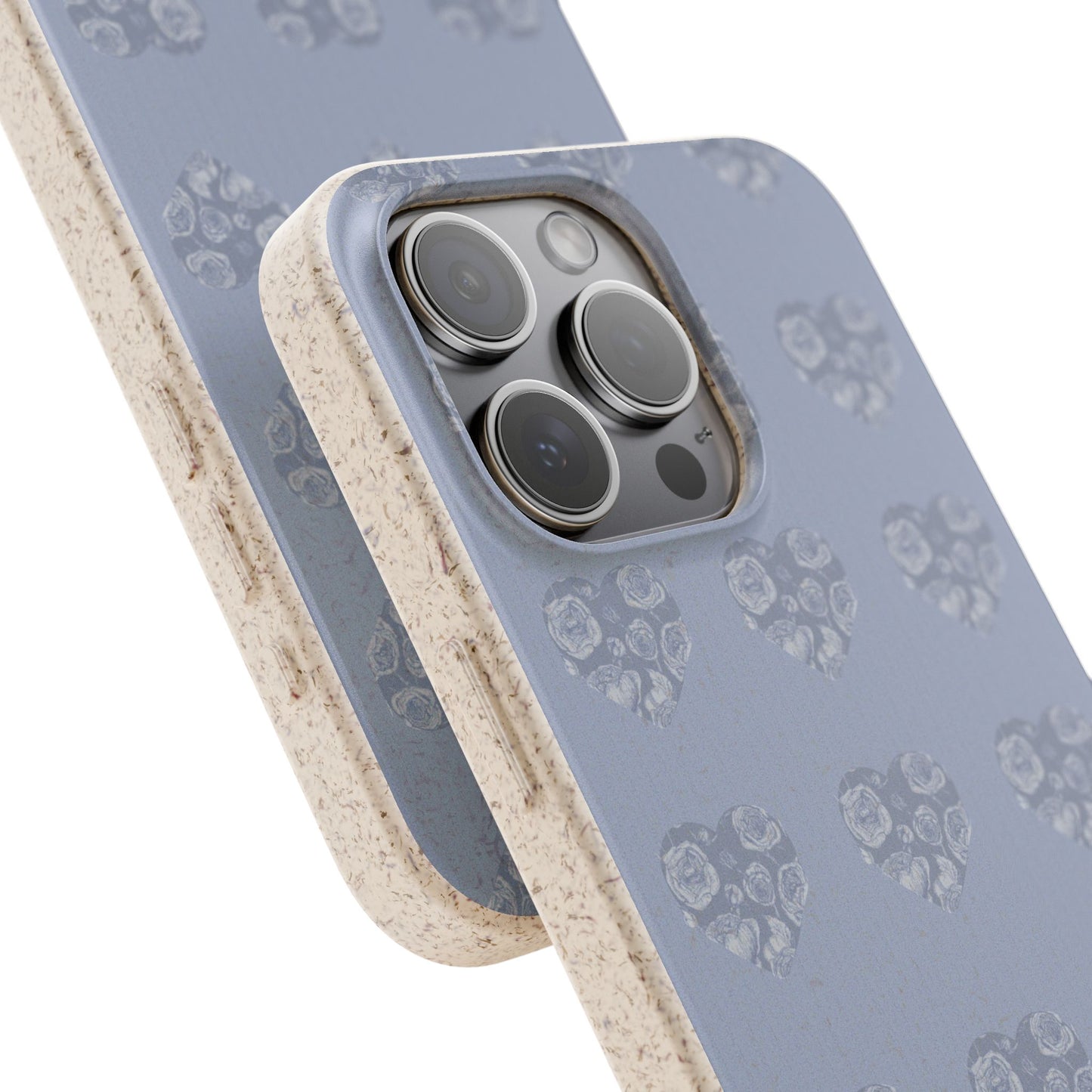 Purple hearts eco biodegradable phone case