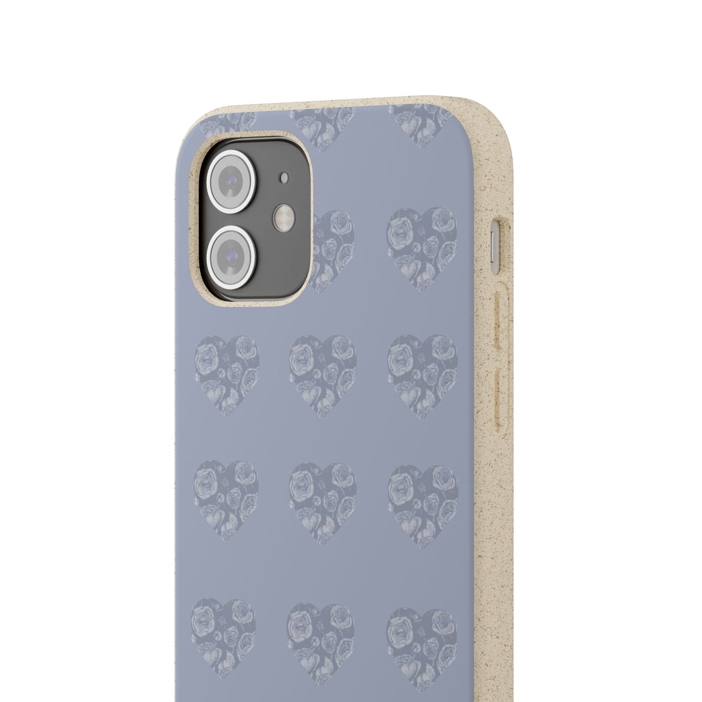 Purple hearts eco biodegradable phone case
