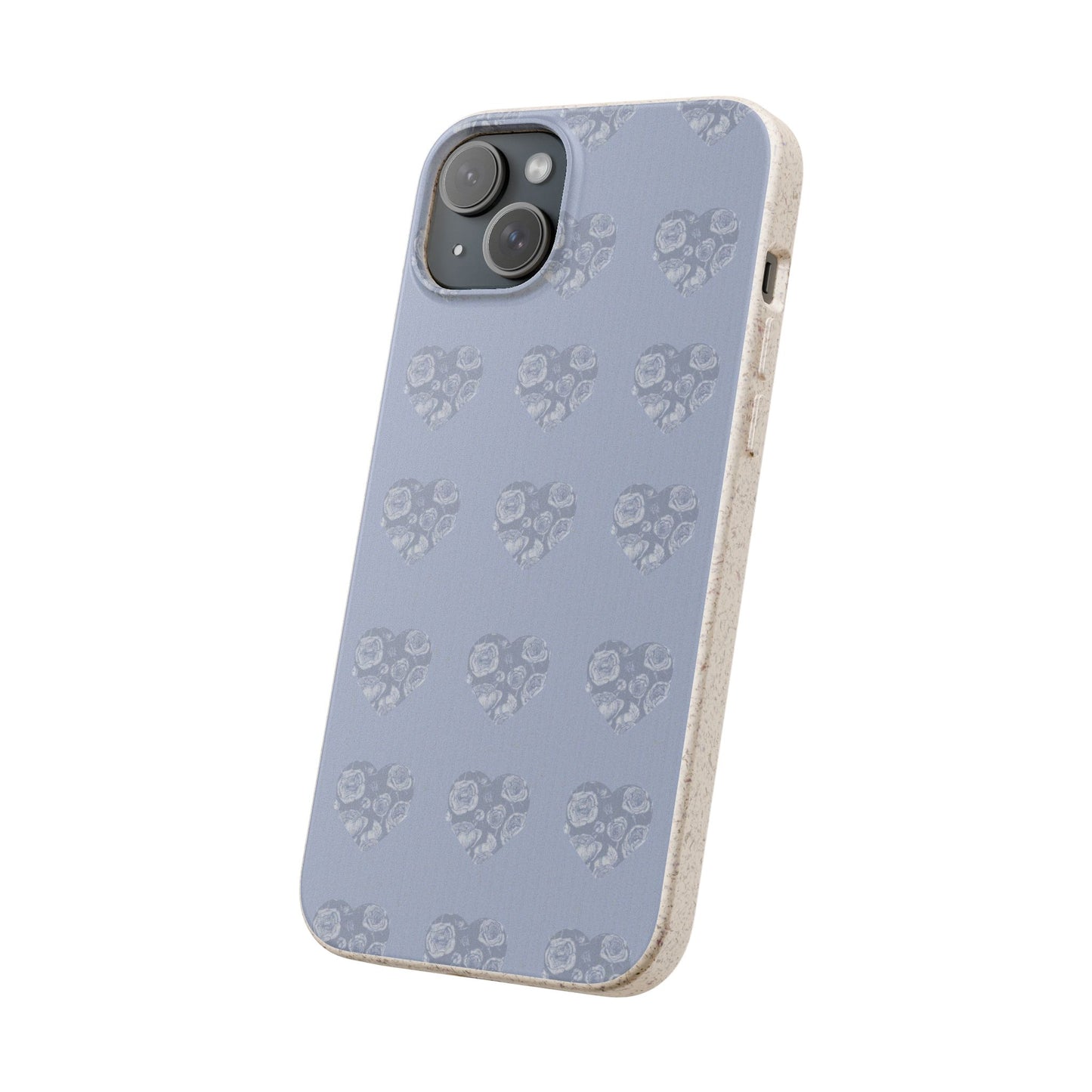 Purple hearts eco biodegradable phone case