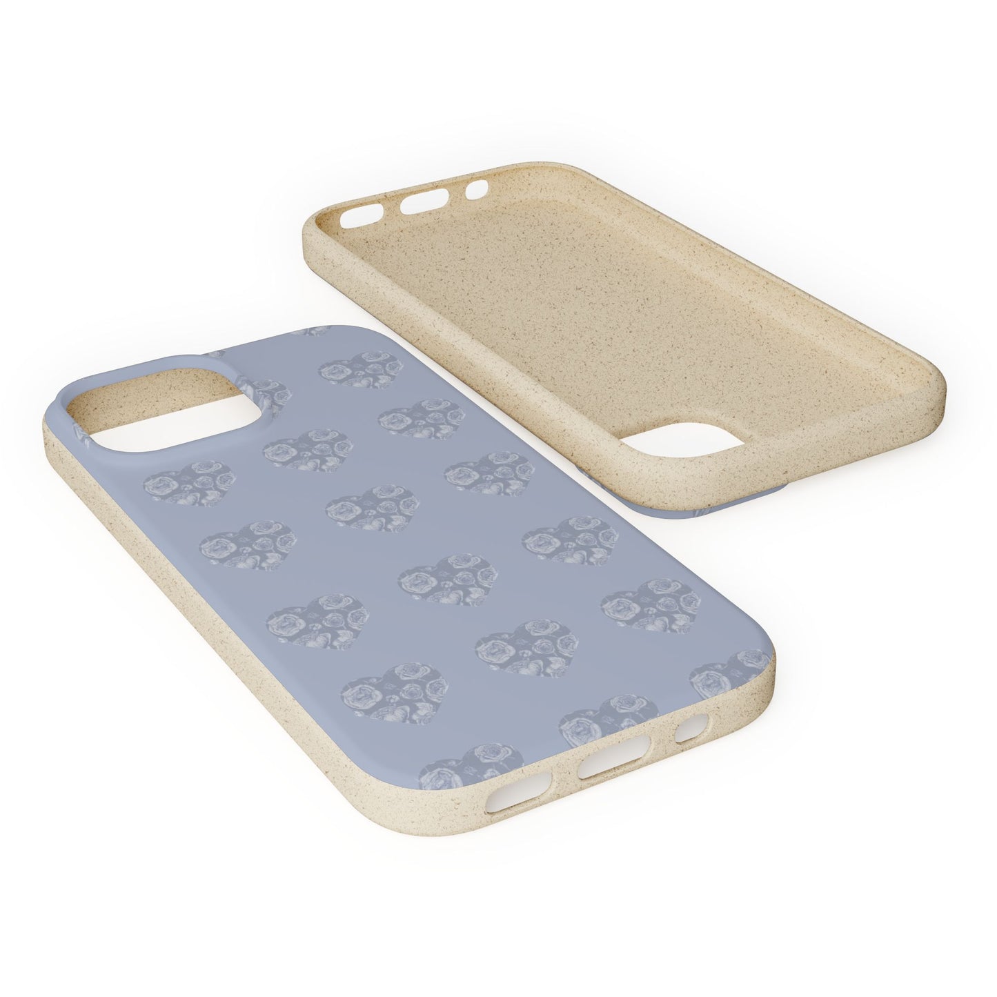 Purple hearts eco biodegradable phone case