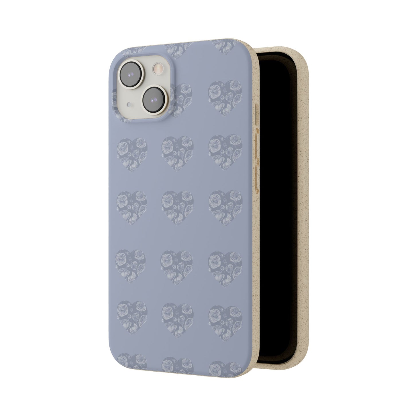 Purple hearts eco biodegradable phone case