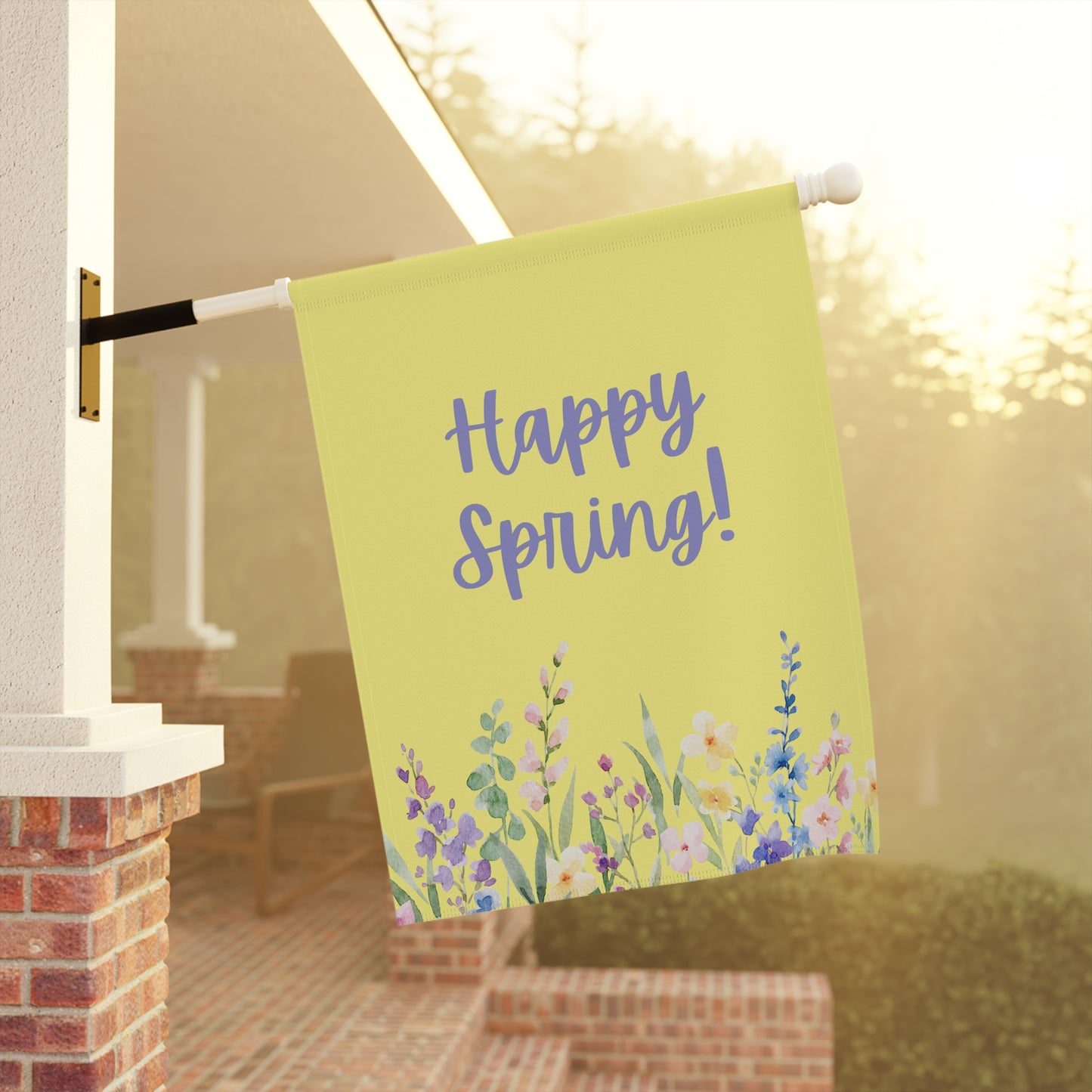 Happy Spring yard flag