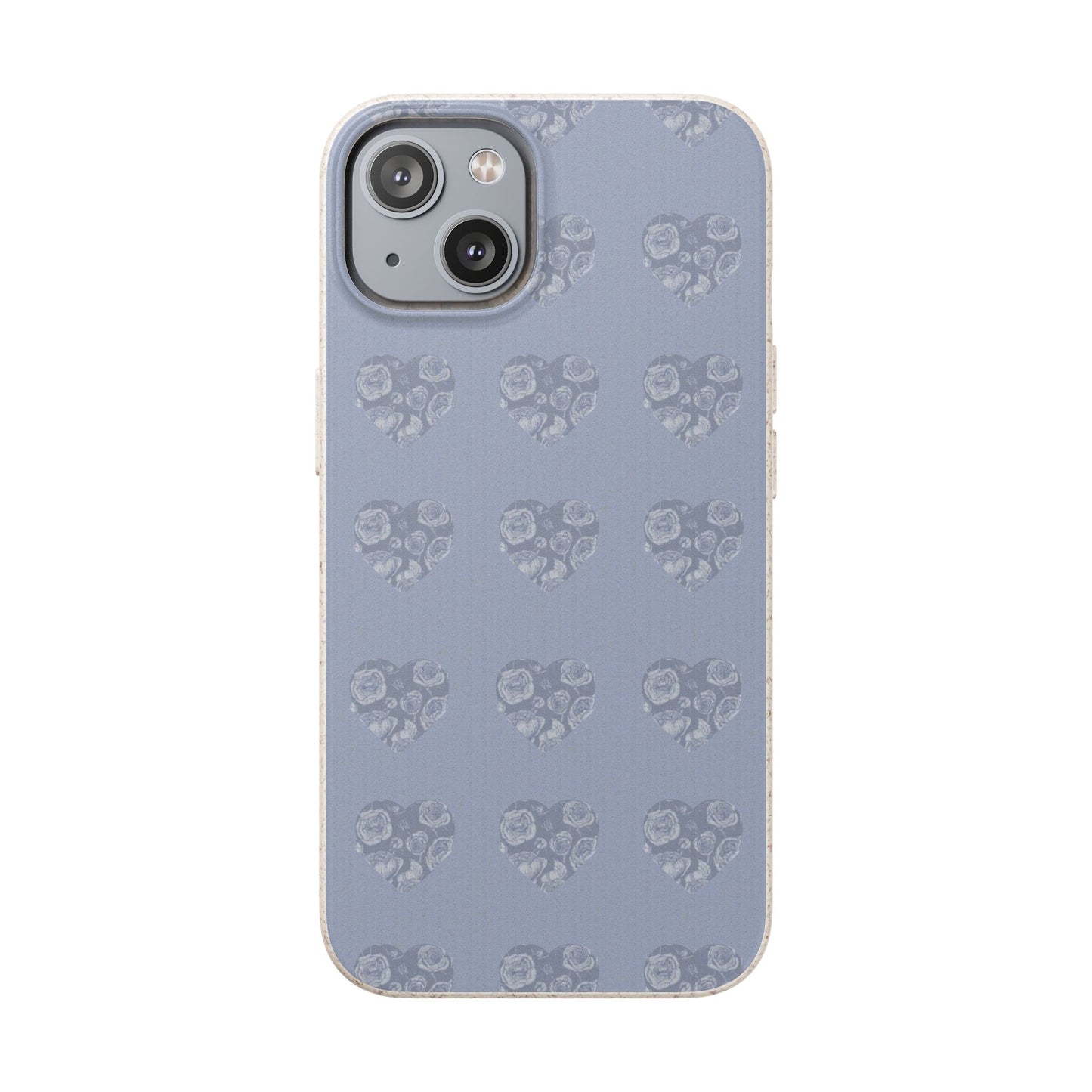 Purple hearts eco biodegradable phone case