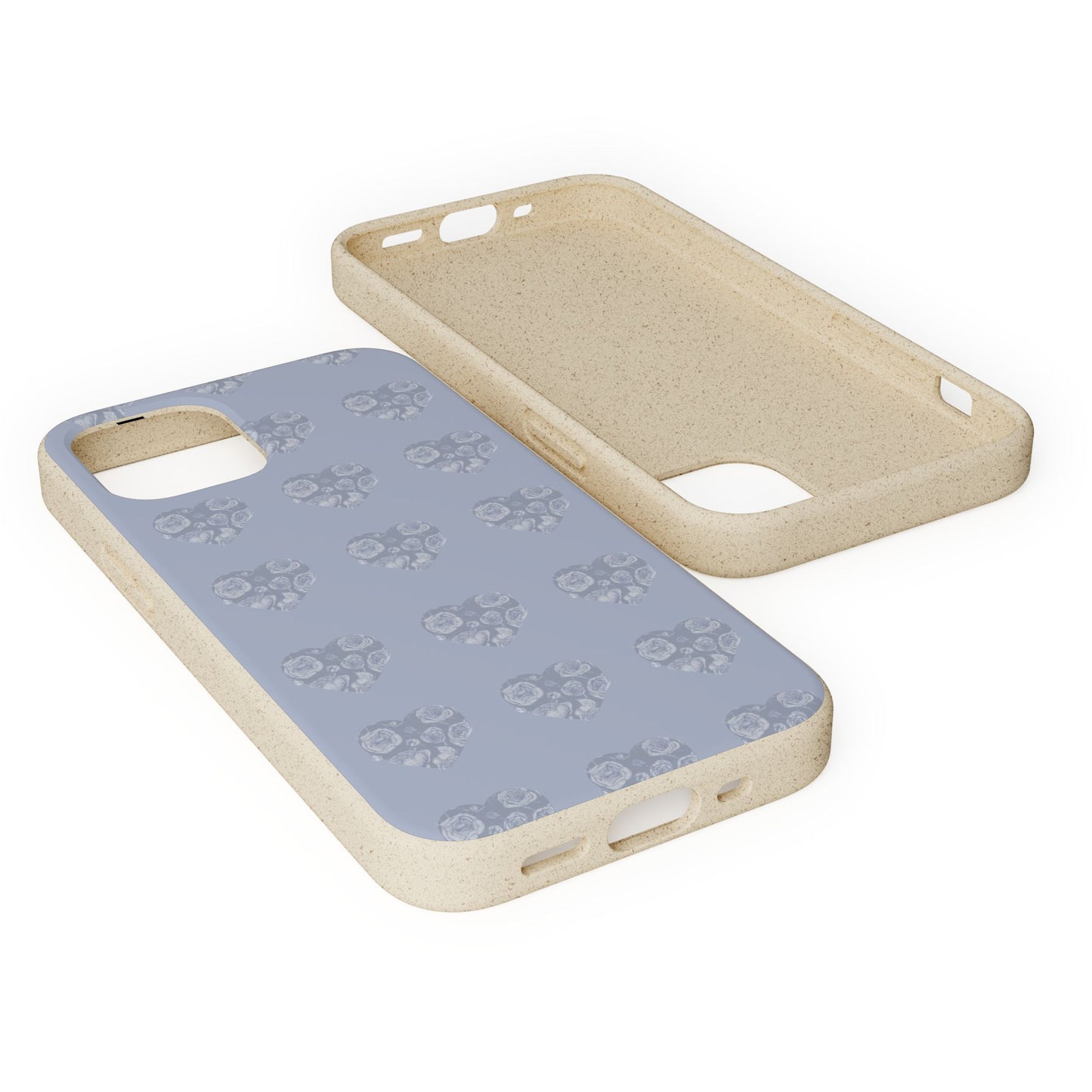 Purple hearts eco biodegradable phone case