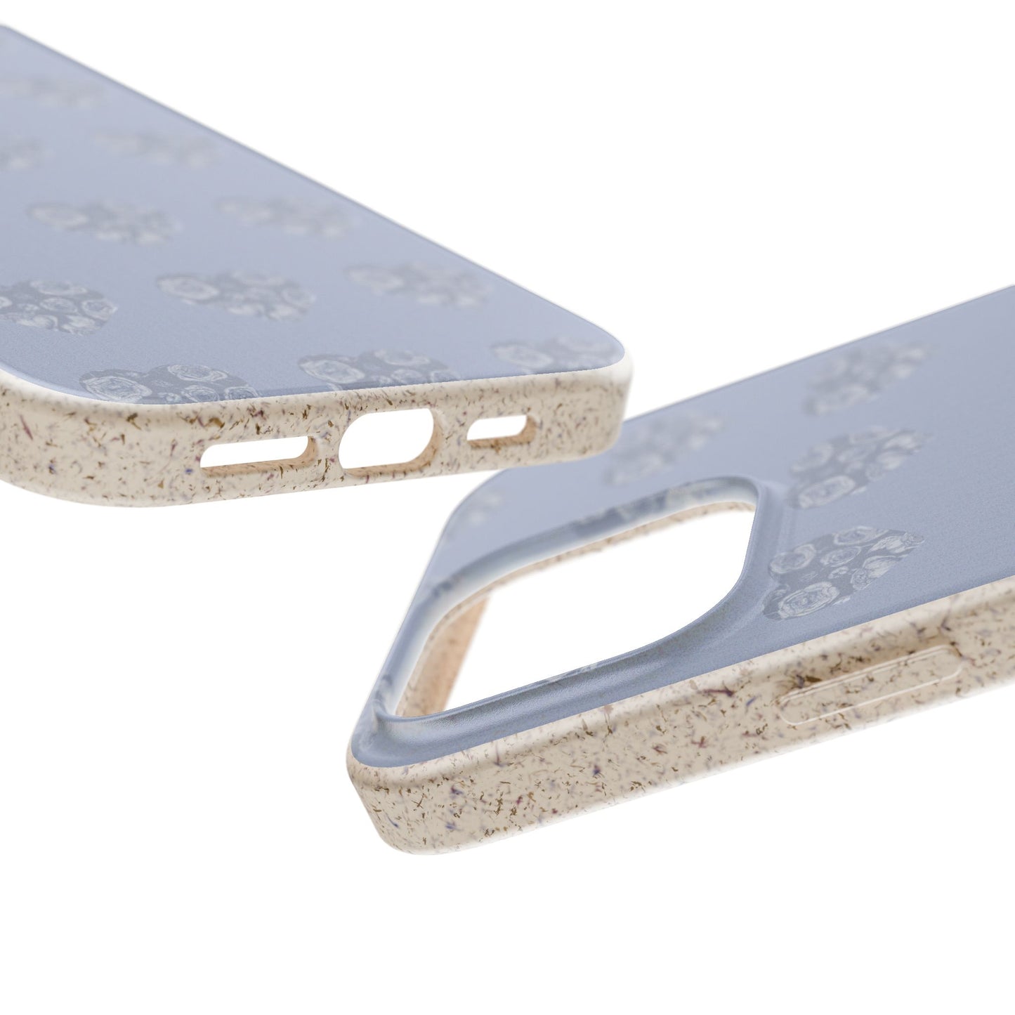 Purple hearts eco biodegradable phone case