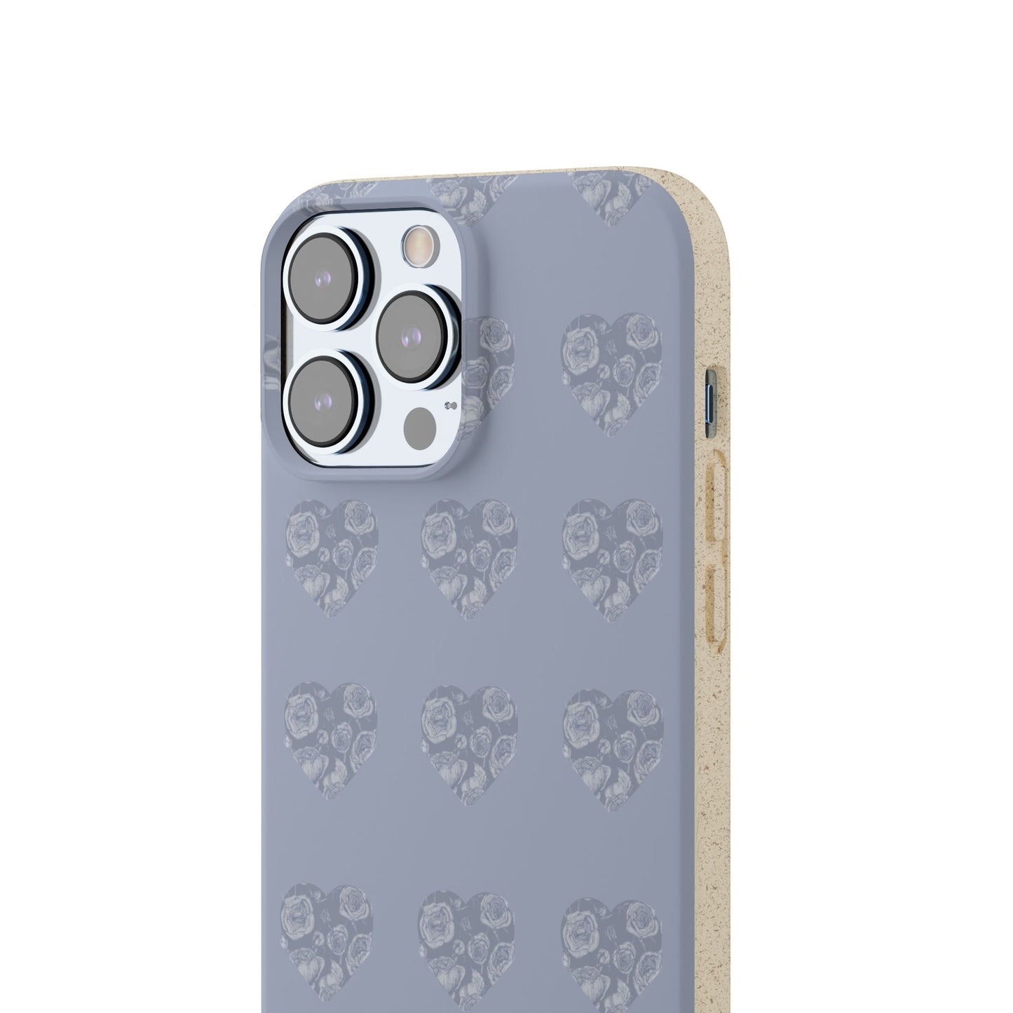 Purple hearts eco biodegradable phone case