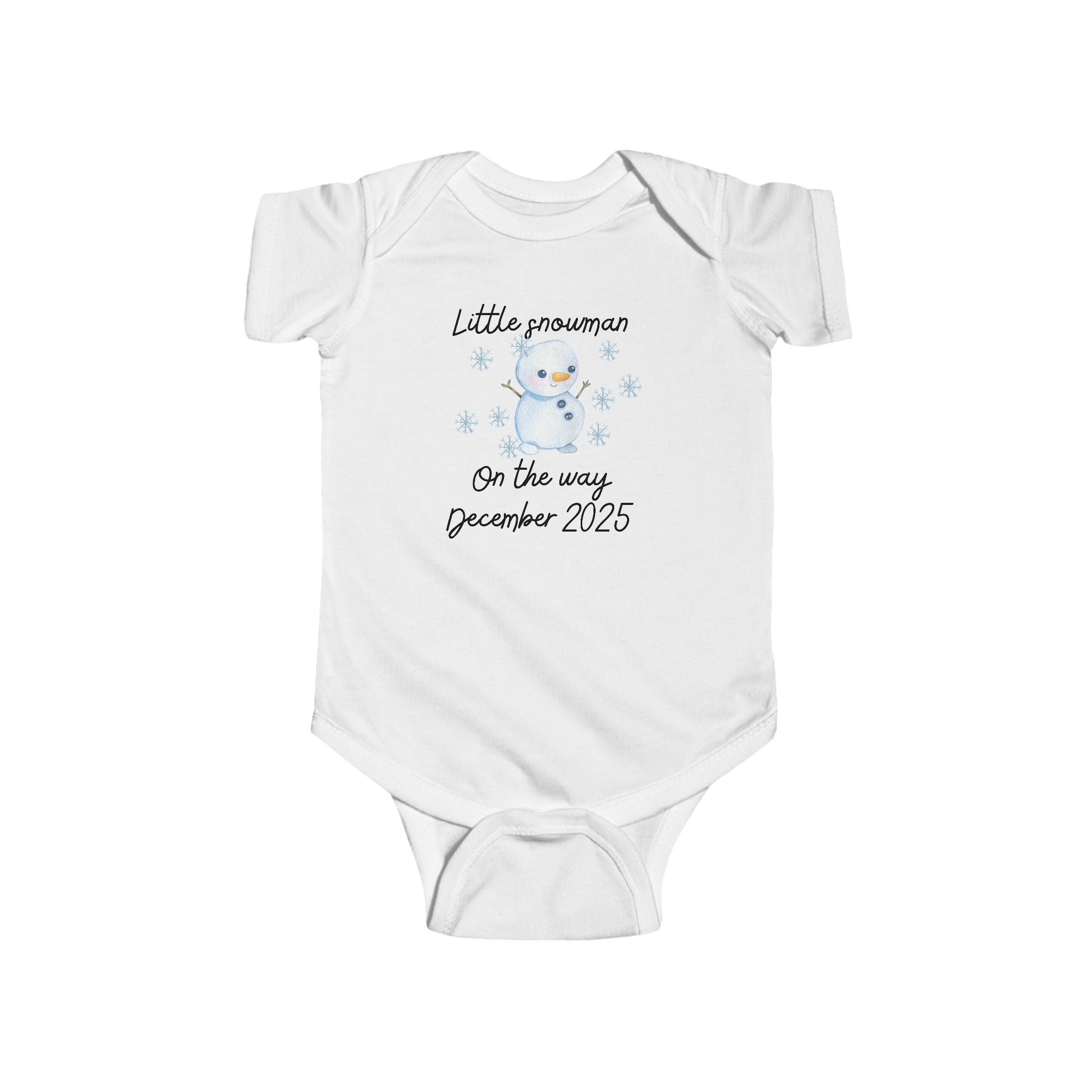 Little snowman on the way Infant Bodysuit