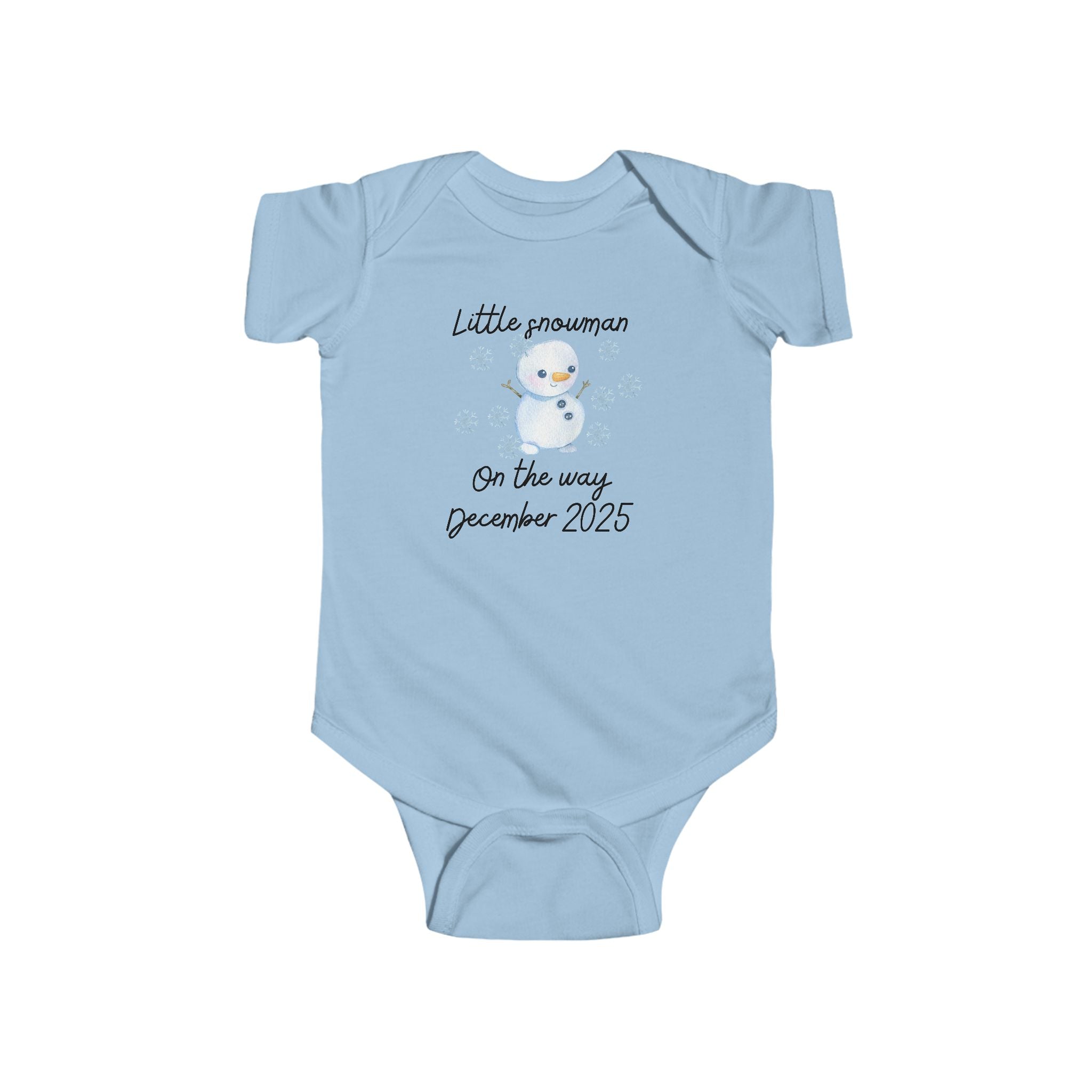 Little snowman on the way Infant Bodysuit