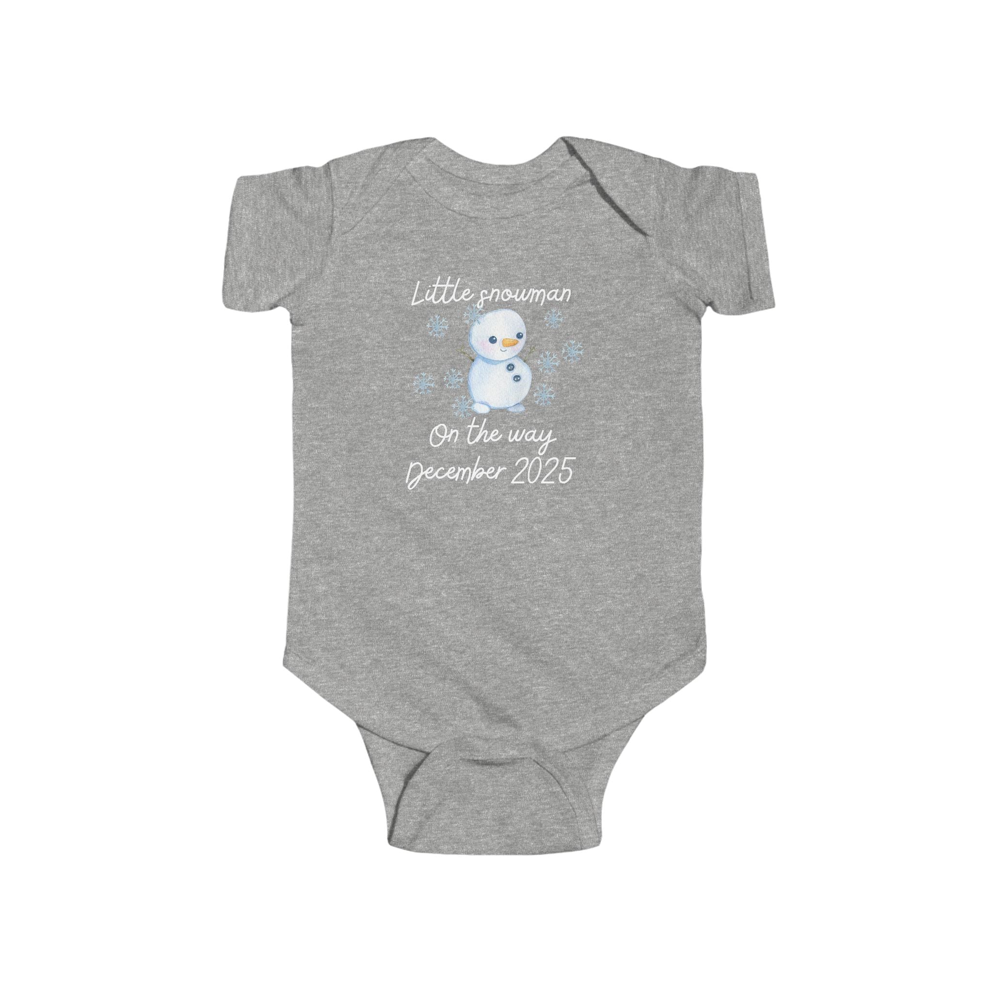 Little snowman on the way Infant Bodysuit