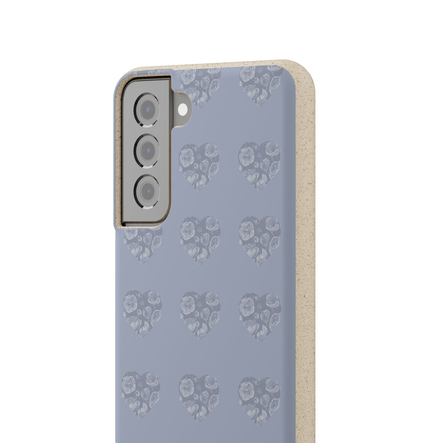 Purple hearts eco biodegradable phone case