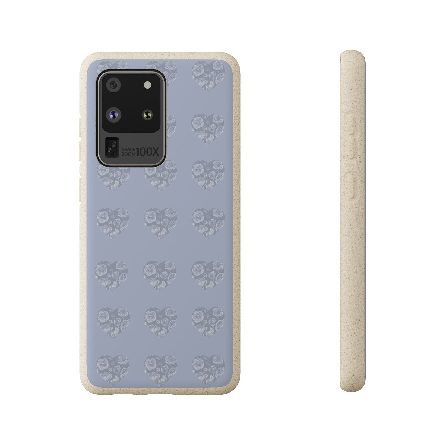 Purple hearts eco biodegradable phone case