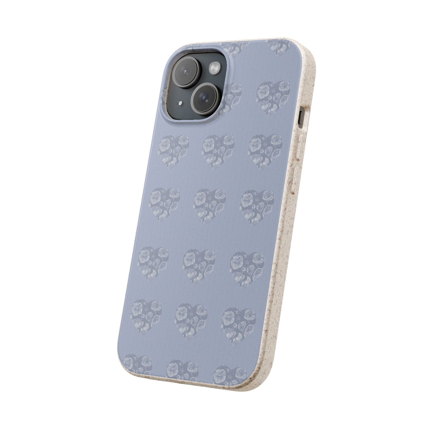 Purple hearts eco biodegradable phone case