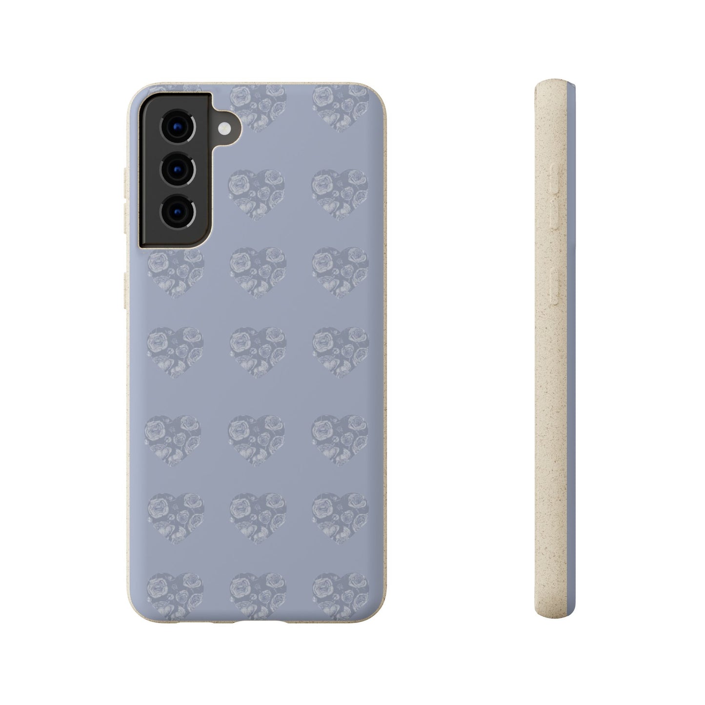 Purple hearts eco biodegradable phone case