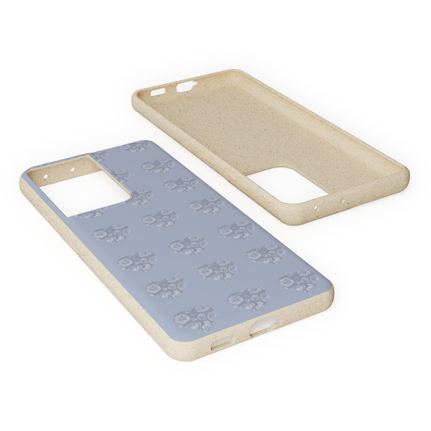 Purple hearts eco biodegradable phone case