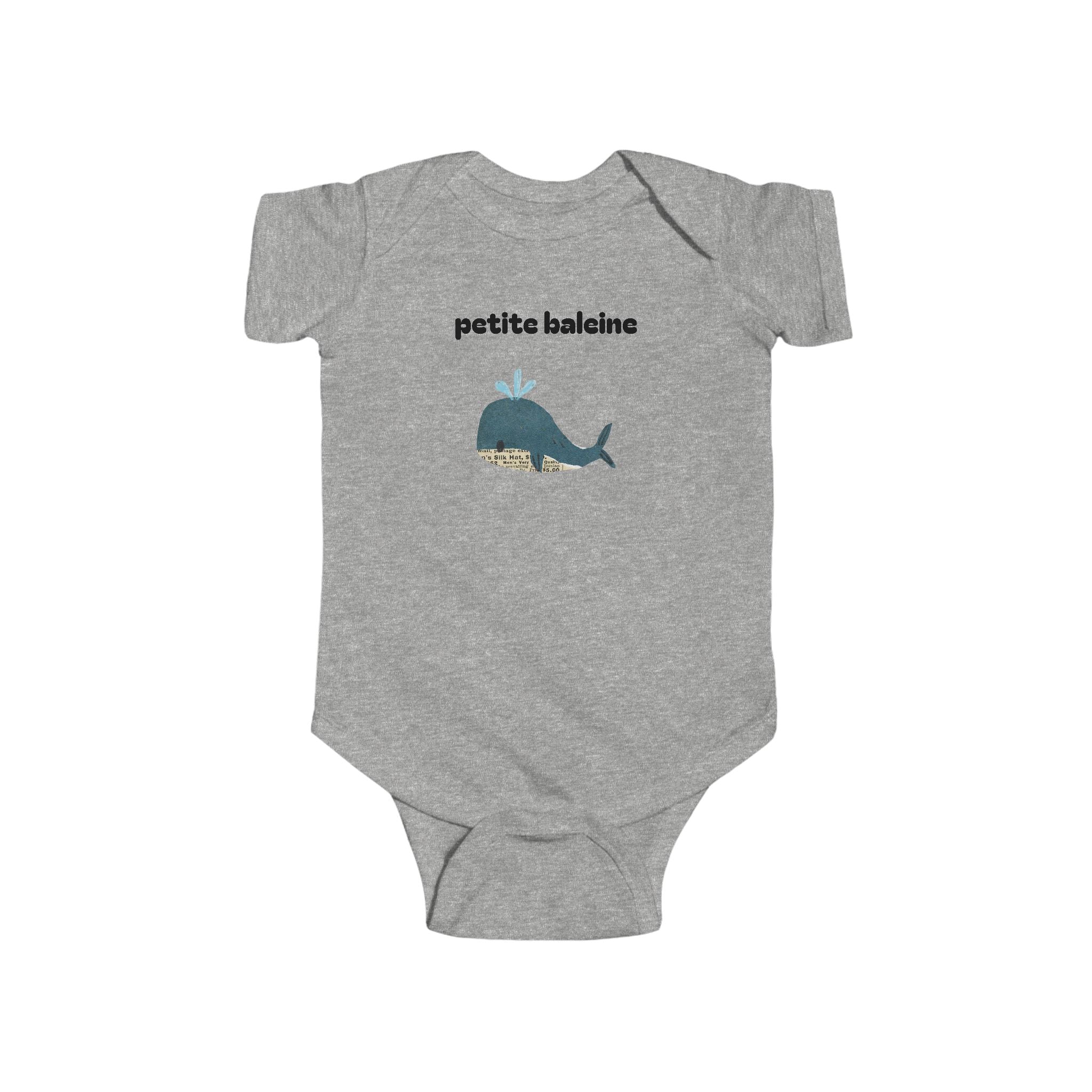 Petite baleine (little whale) Baby bodysuit