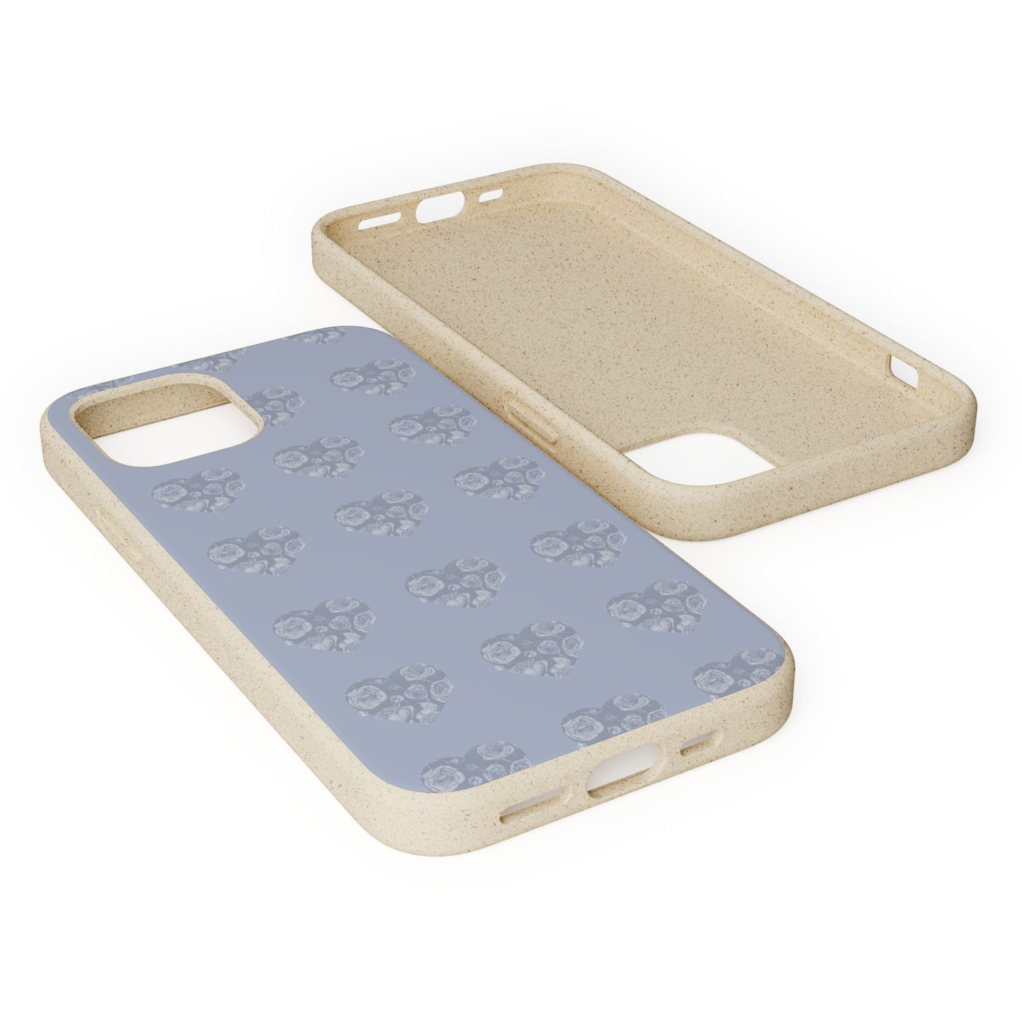 Purple hearts eco biodegradable phone case