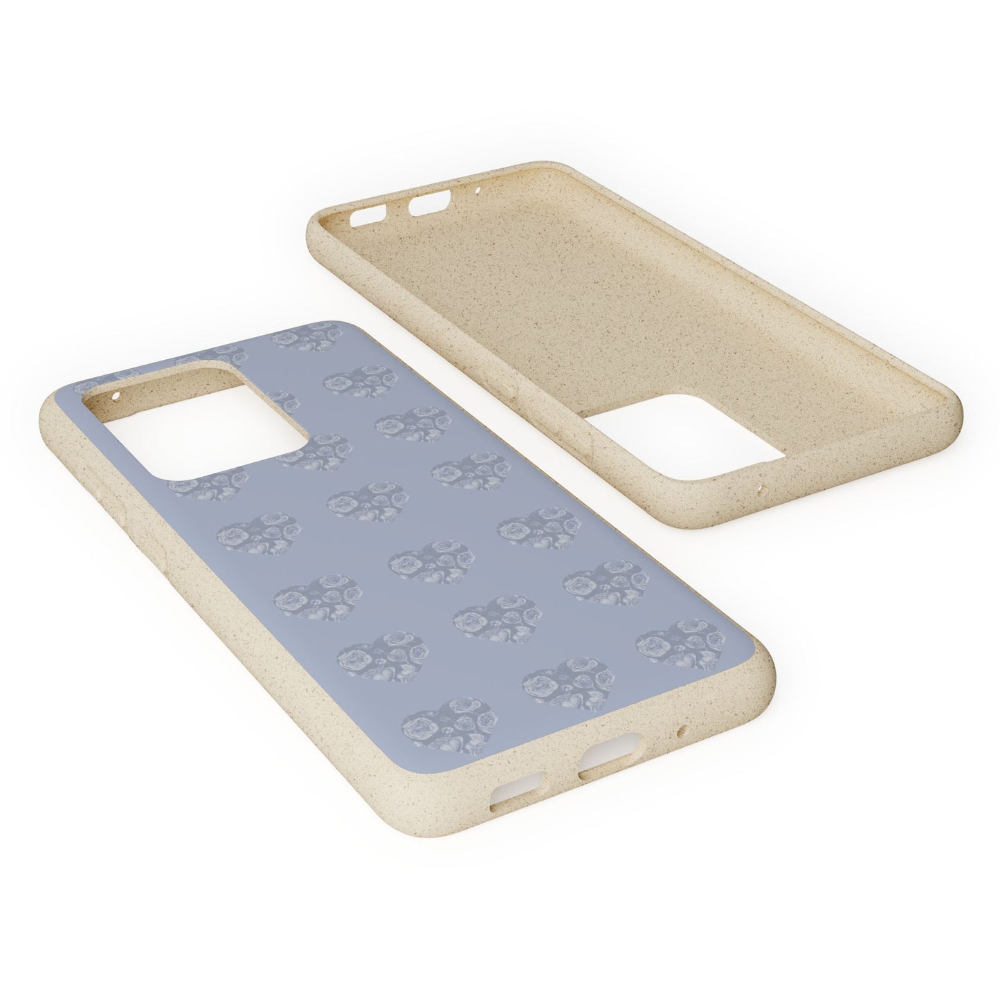 Purple hearts eco biodegradable phone case