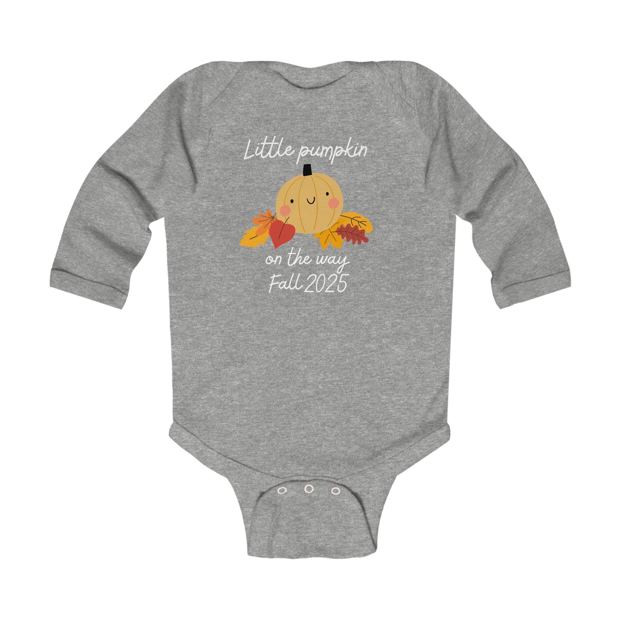Little Pumpkin on the way Infant Long Sleeve Bodysuit