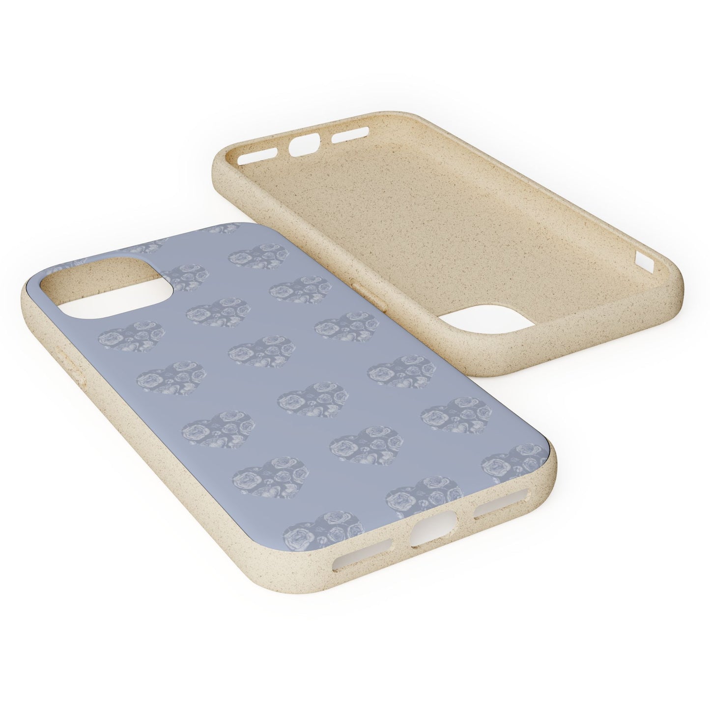 Purple hearts eco biodegradable phone case