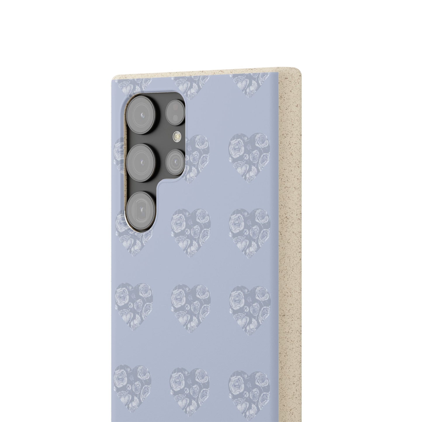 Purple hearts eco biodegradable phone case