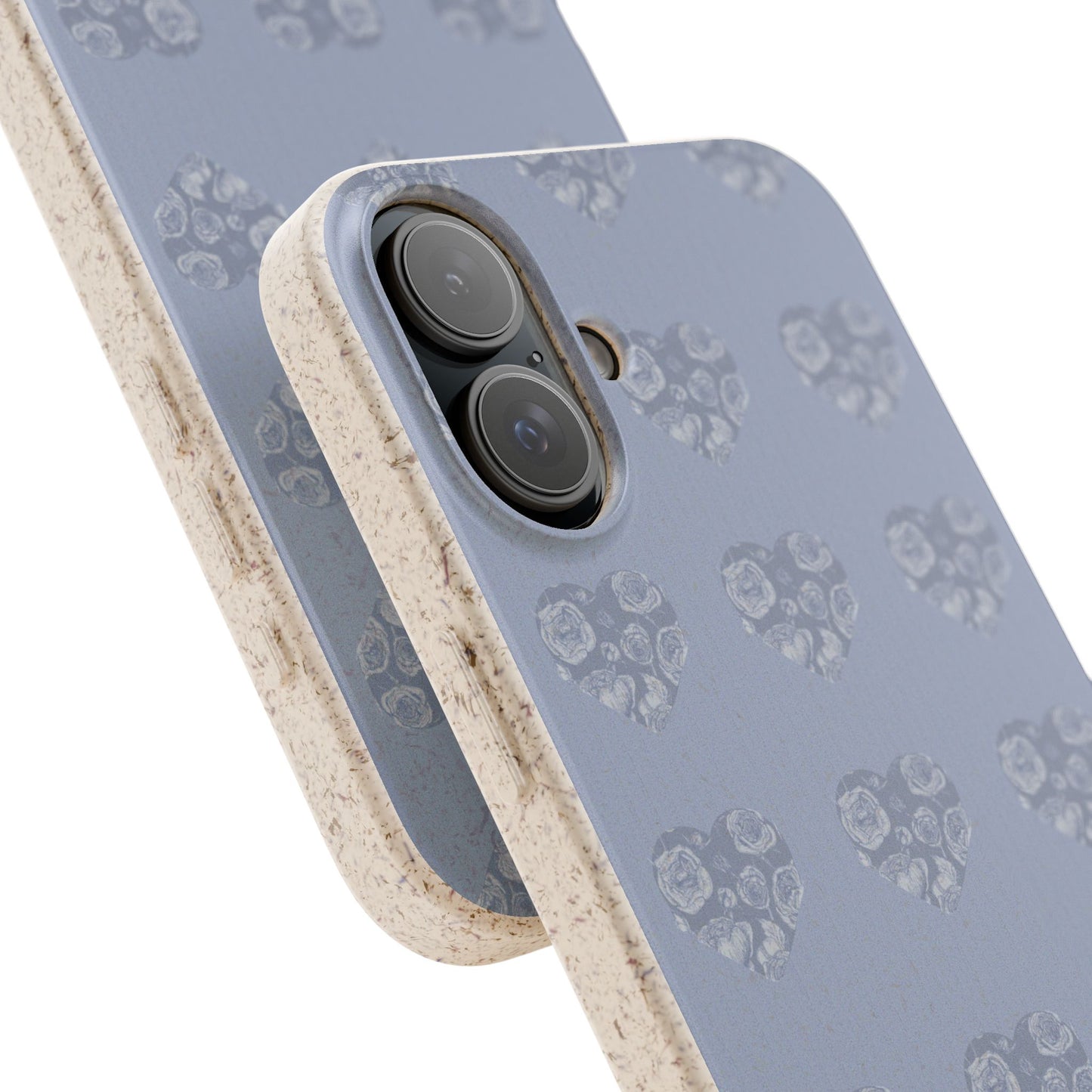 Purple hearts eco biodegradable phone case