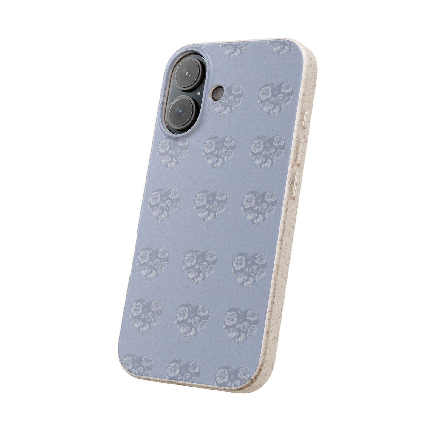 Purple hearts eco biodegradable phone case