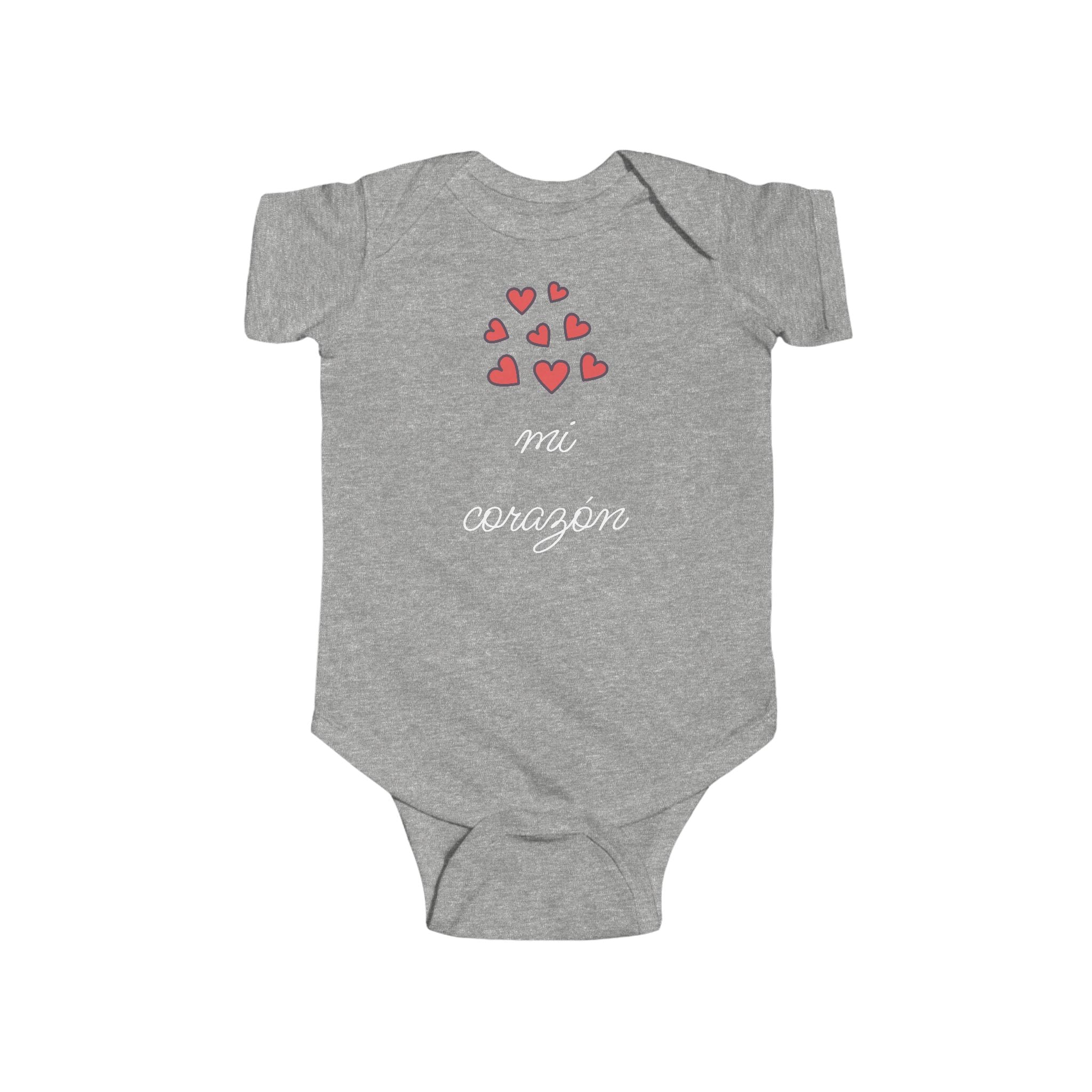 mi corazón Spanish baby bodysuit