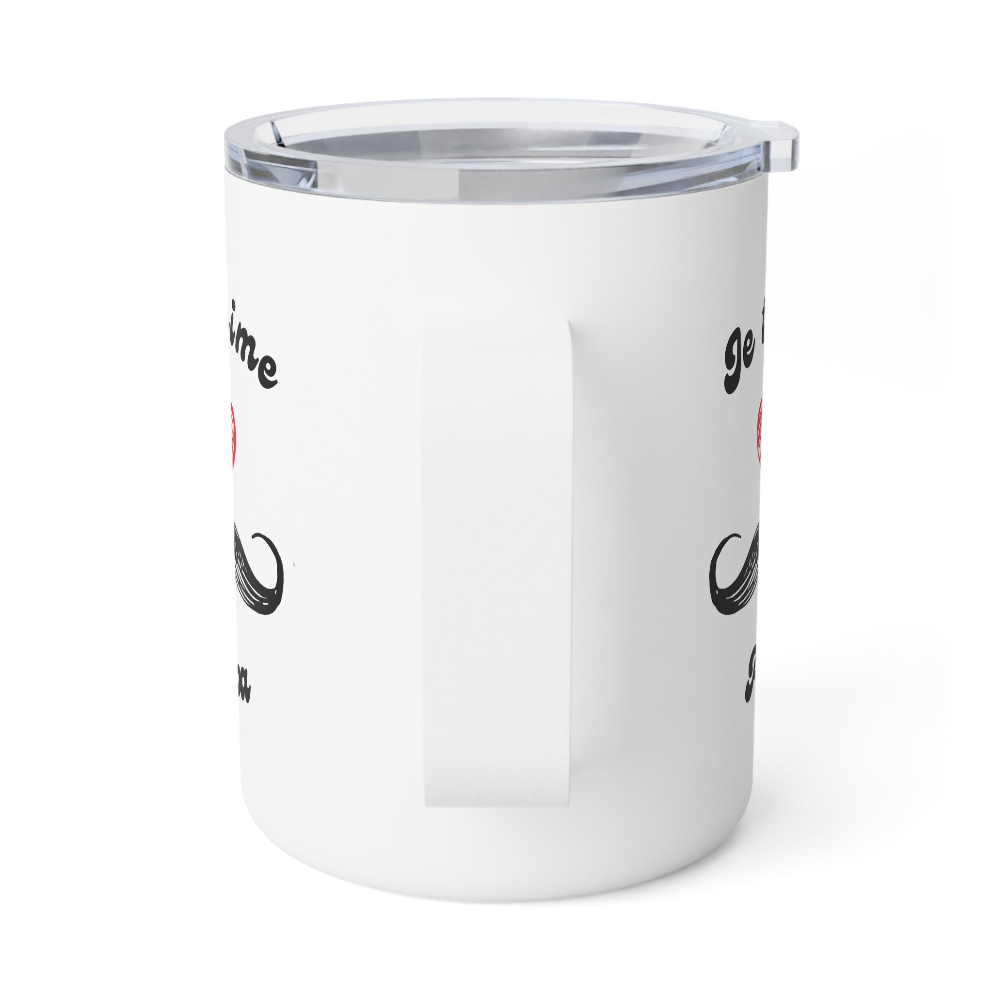 Custom Je t'aime Papa Insulated Coffee Mug, 10oz