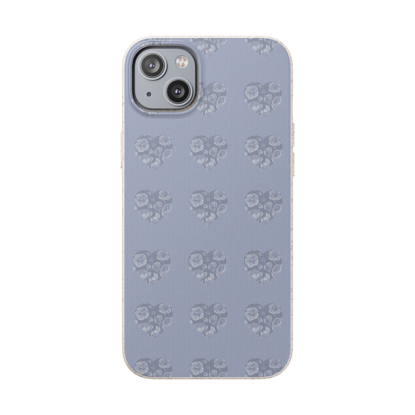 Purple hearts eco biodegradable phone case