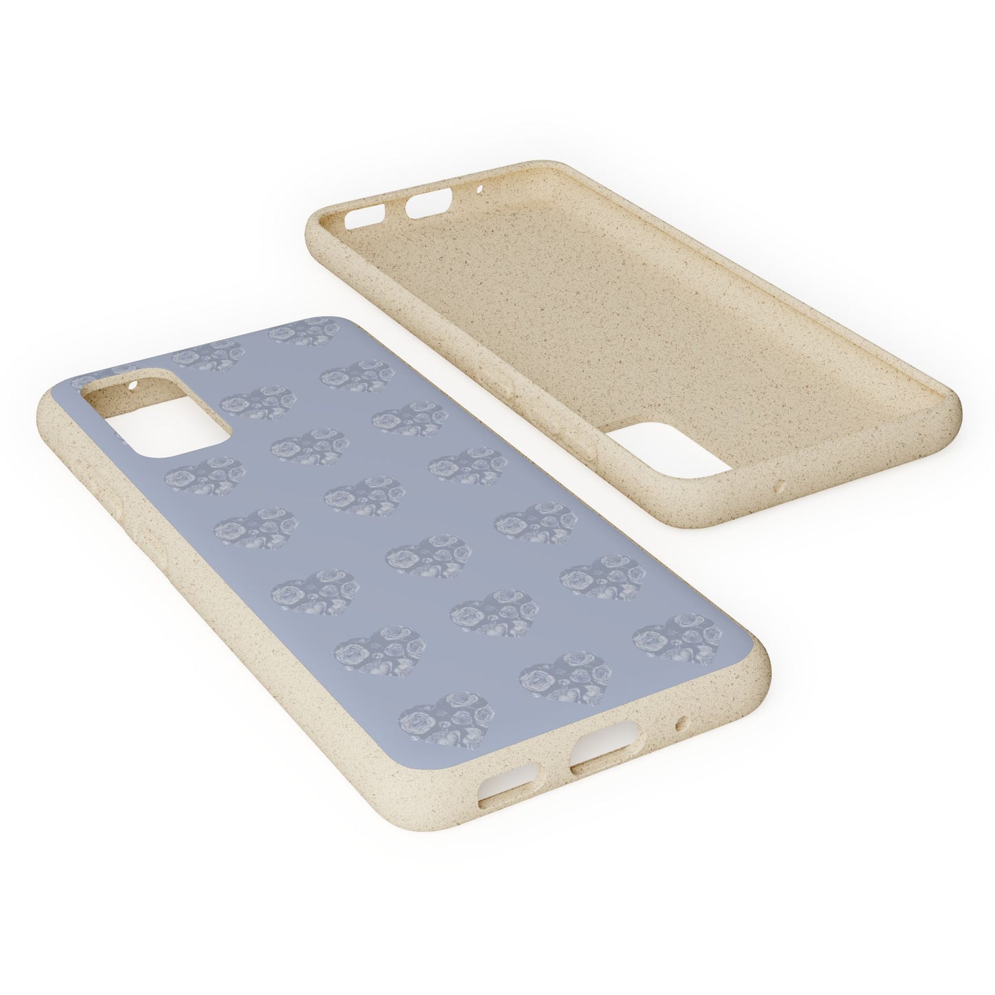 Purple hearts eco biodegradable phone case