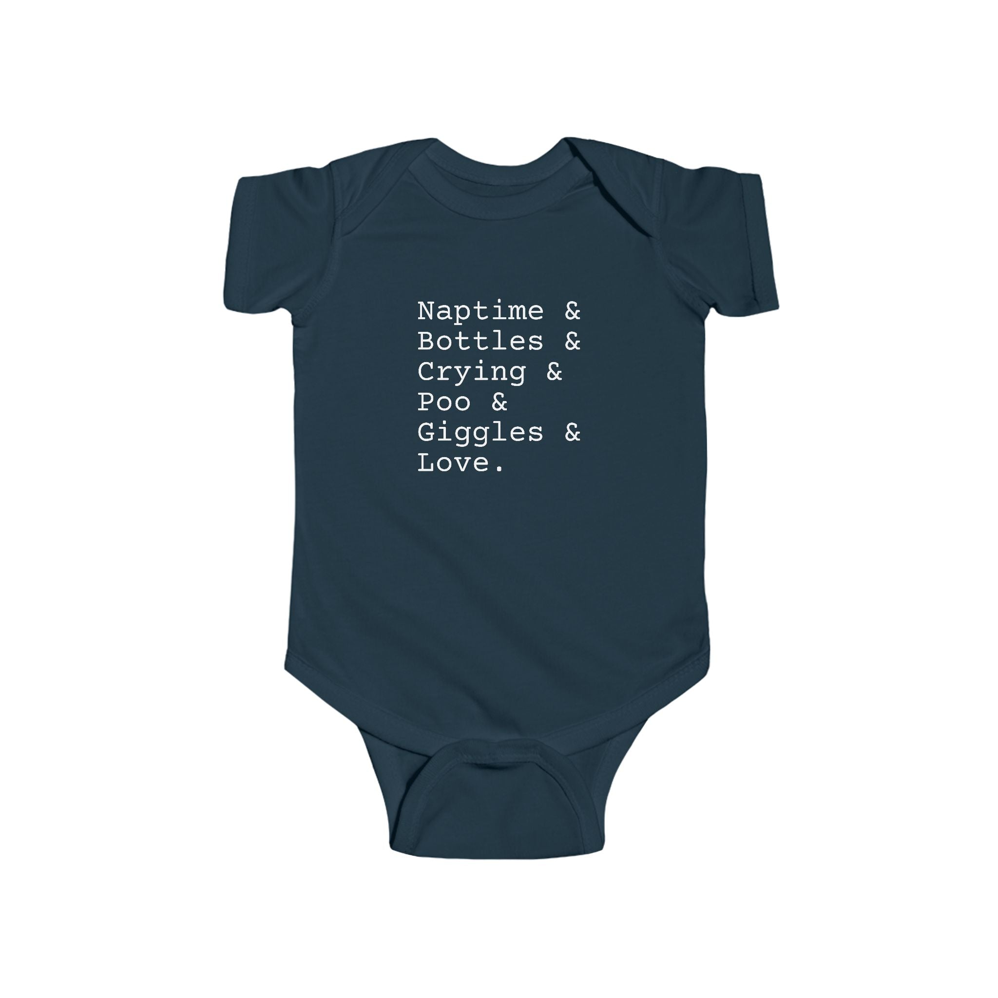 Naptime and Giggles and Bottles Baby short sleeve one piece