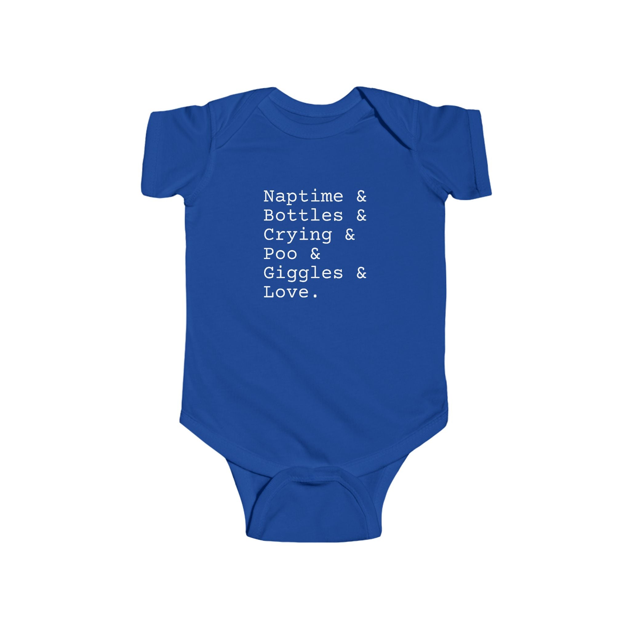 Naptime and Giggles and Bottles Baby short sleeve one piece
