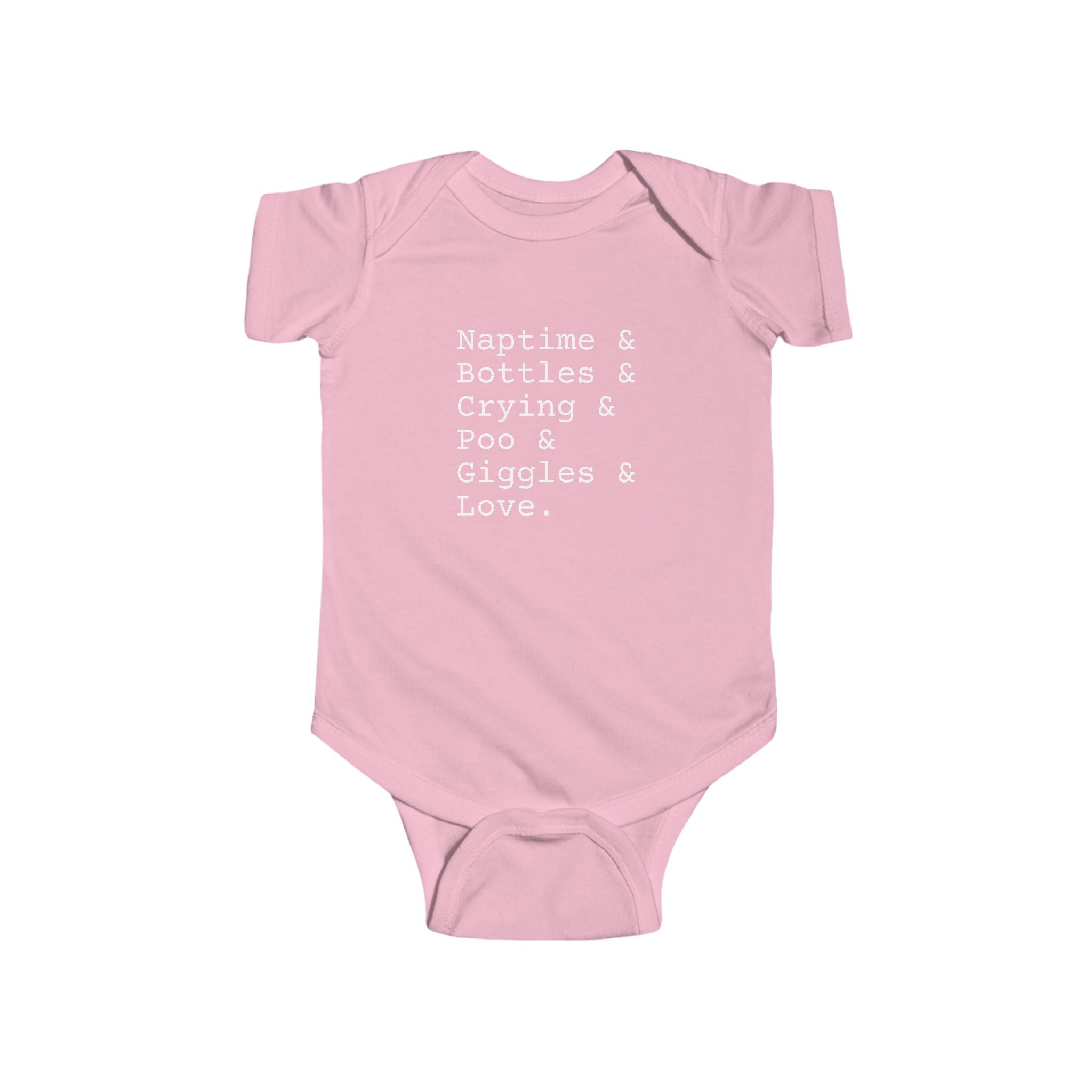 Naptime and Giggles and Bottles Baby short sleeve one piece