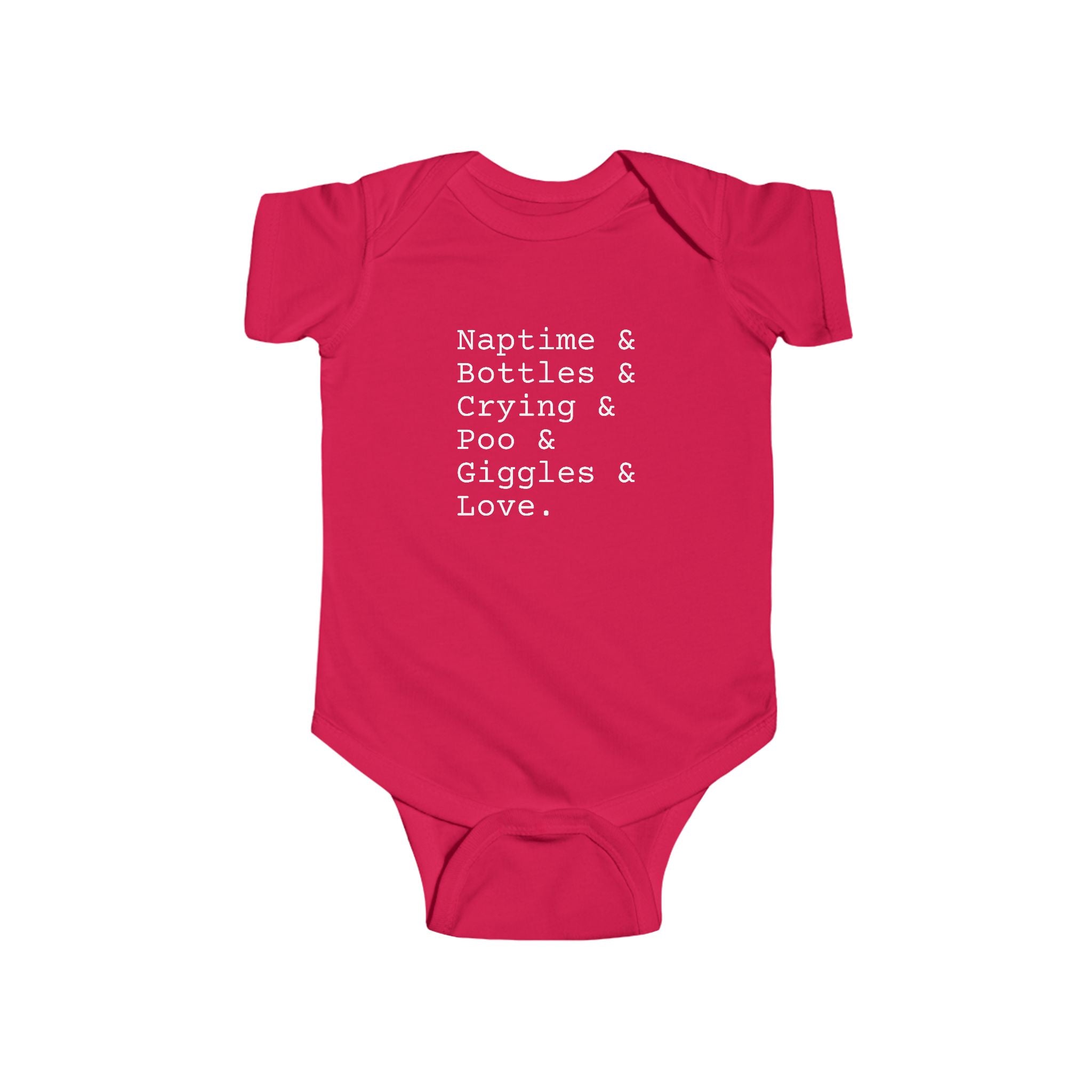 Naptime and Giggles and Bottles Baby short sleeve one piece