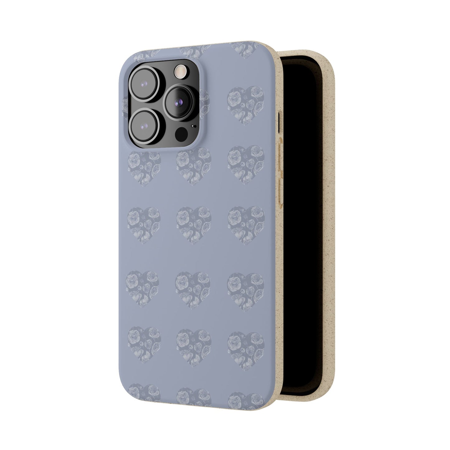 Purple hearts eco biodegradable phone case